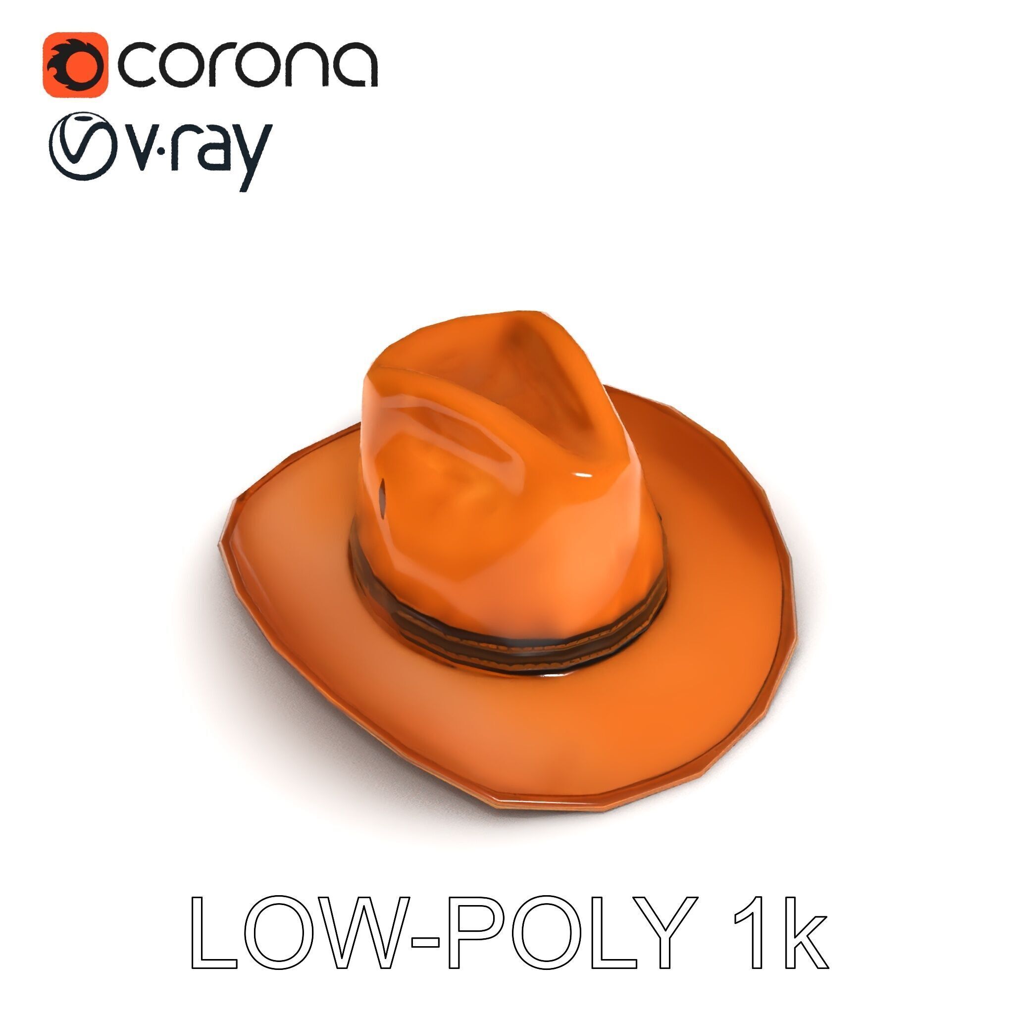 Cowboy Hat D Model Pack for Realistic Rendering Low-poly 3D model_28