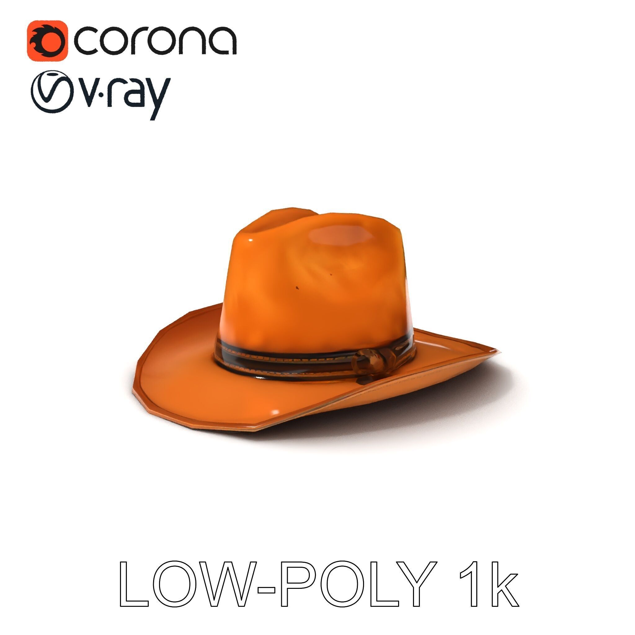 Cowboy Hat D Model Pack for Realistic Rendering Low-poly 3D model_10