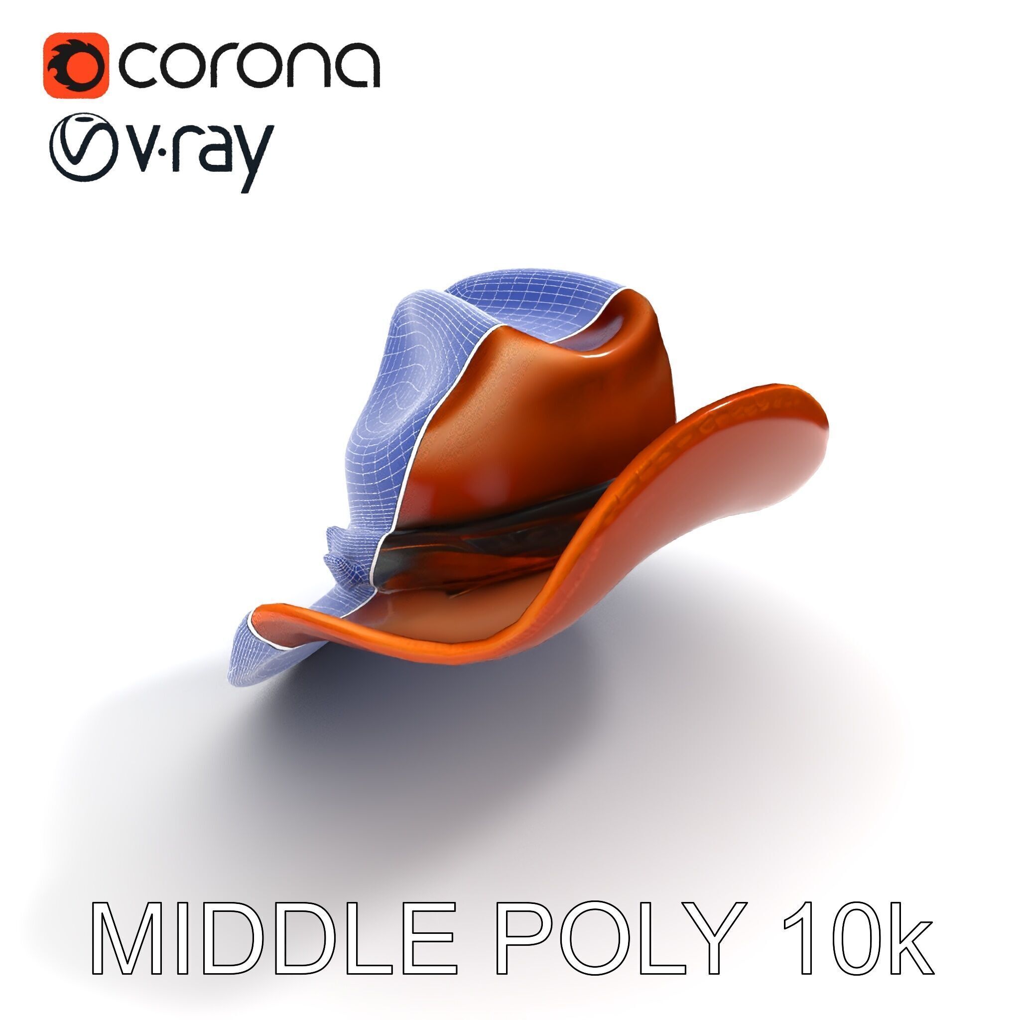 Cowboy Hat Model Pack with Realistic Texture Low-poly 3D model_23