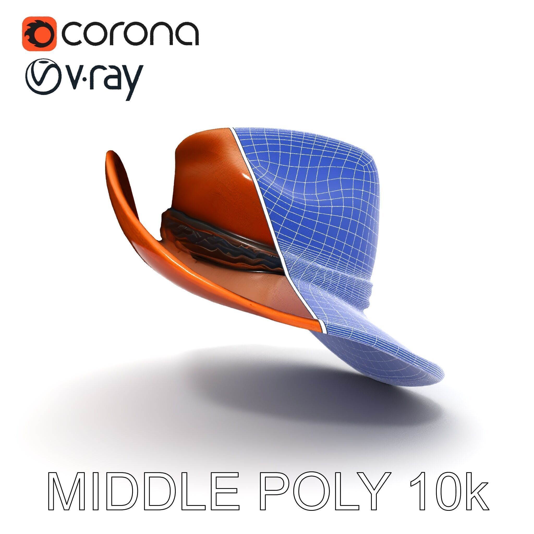 Cowboy Hat Model Pack with Realistic Texture Low-poly 3D model_26