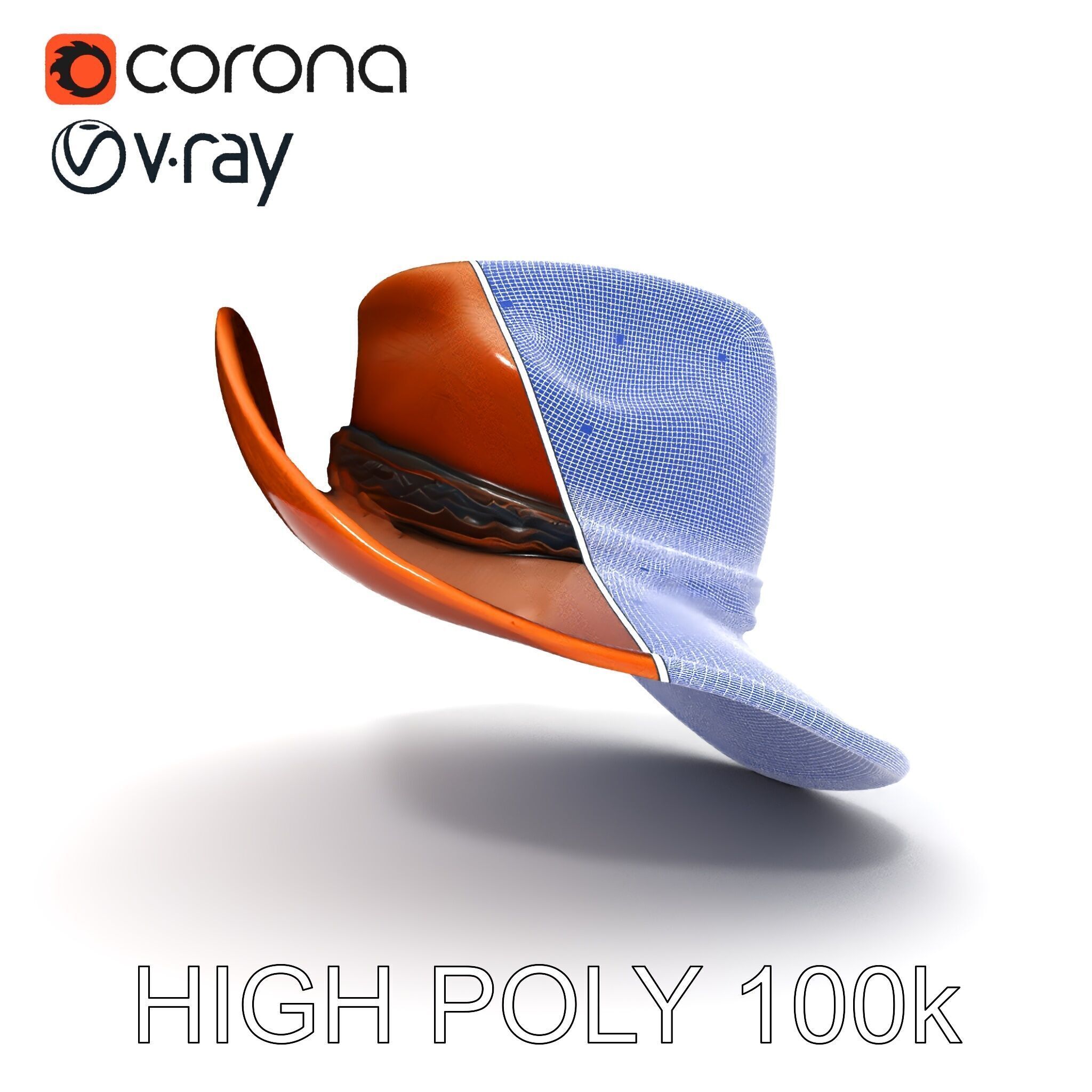 Cowboy Hat Model Pack with Realistic Texture Low-poly 3D model_25