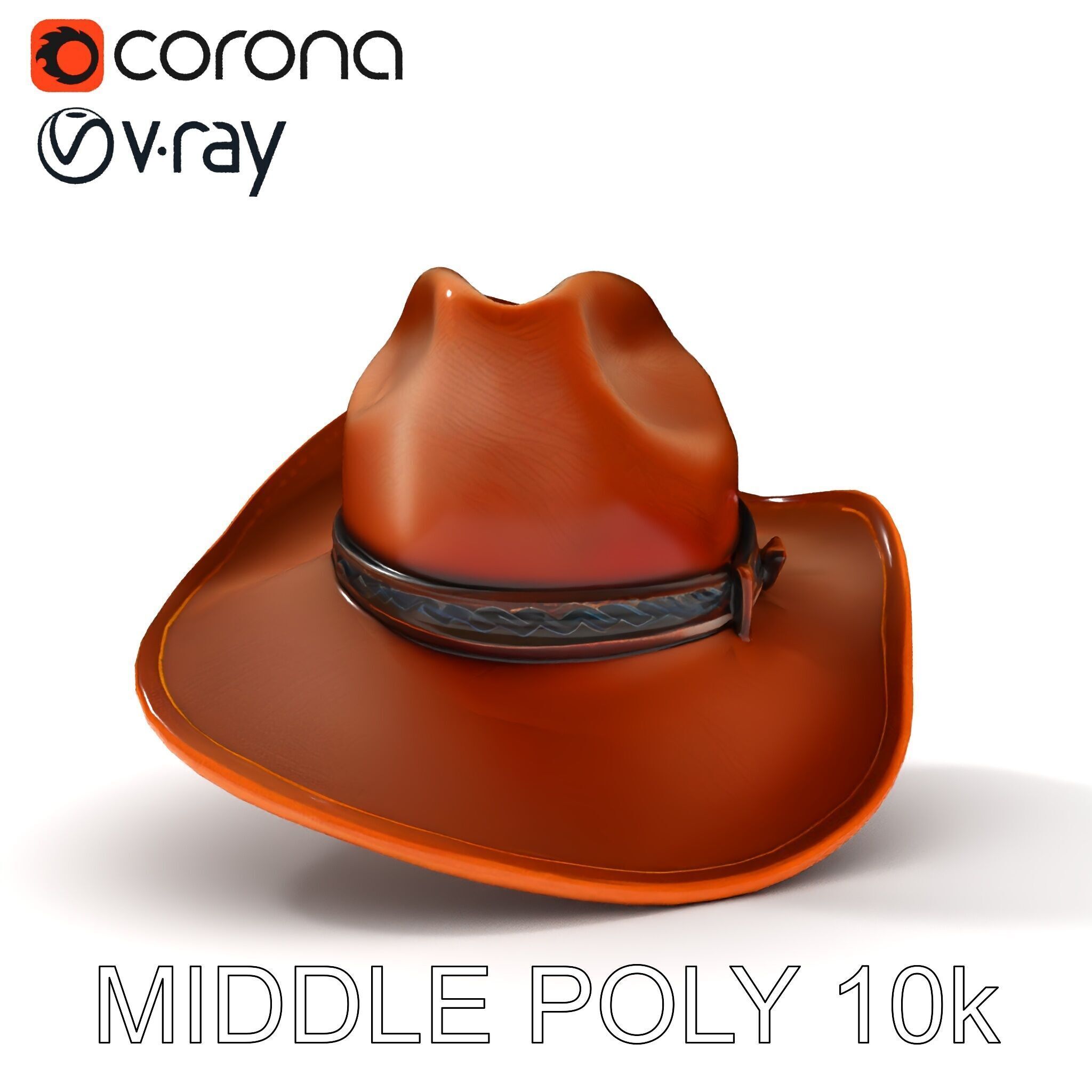 Cowboy Hat Model Pack with Realistic Texture Low-poly 3D model_31