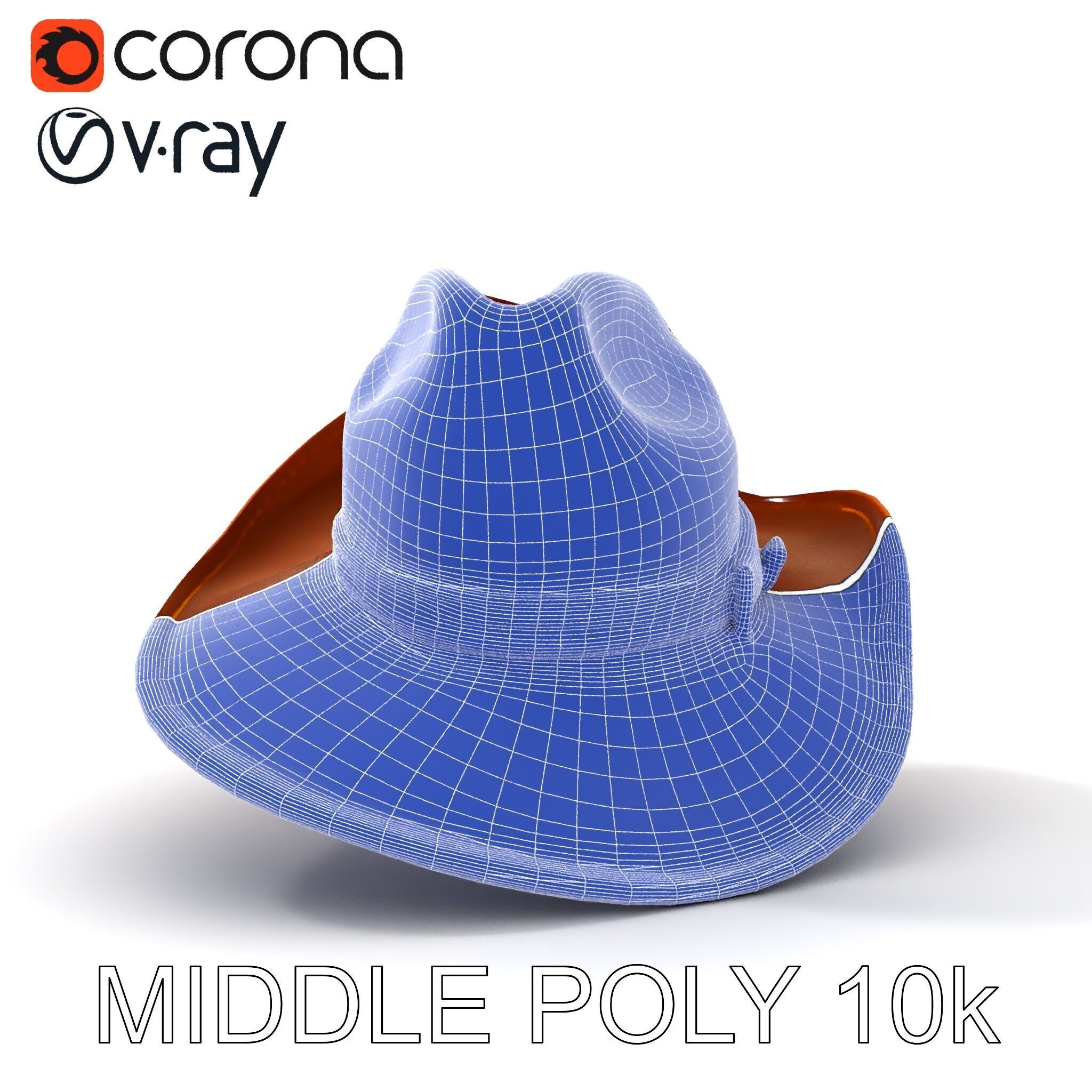 Cowboy Hat Model Pack with Realistic Texture Low-poly 3D model_34