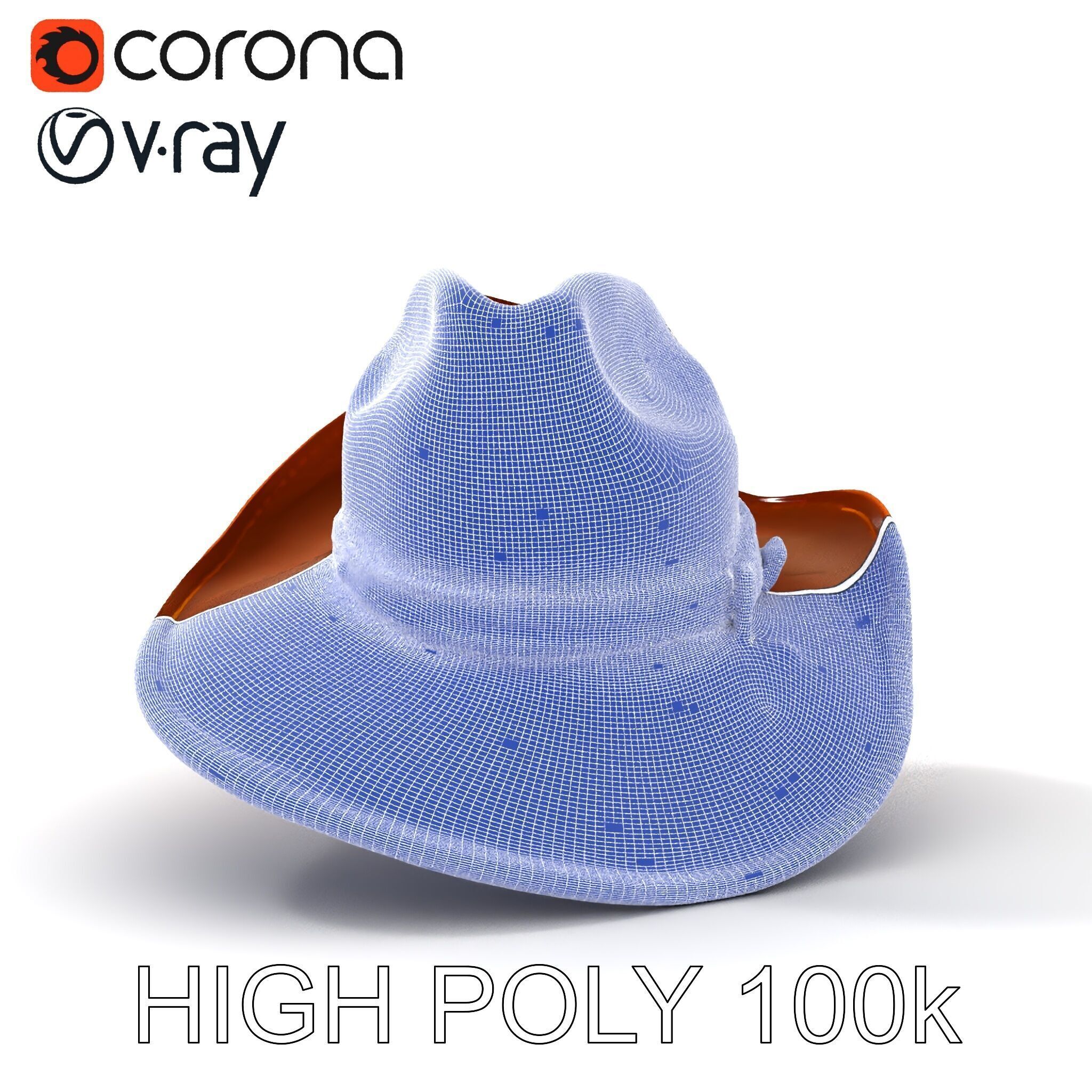 Cowboy Hat Model Pack with Realistic Texture Low-poly 3D model_30