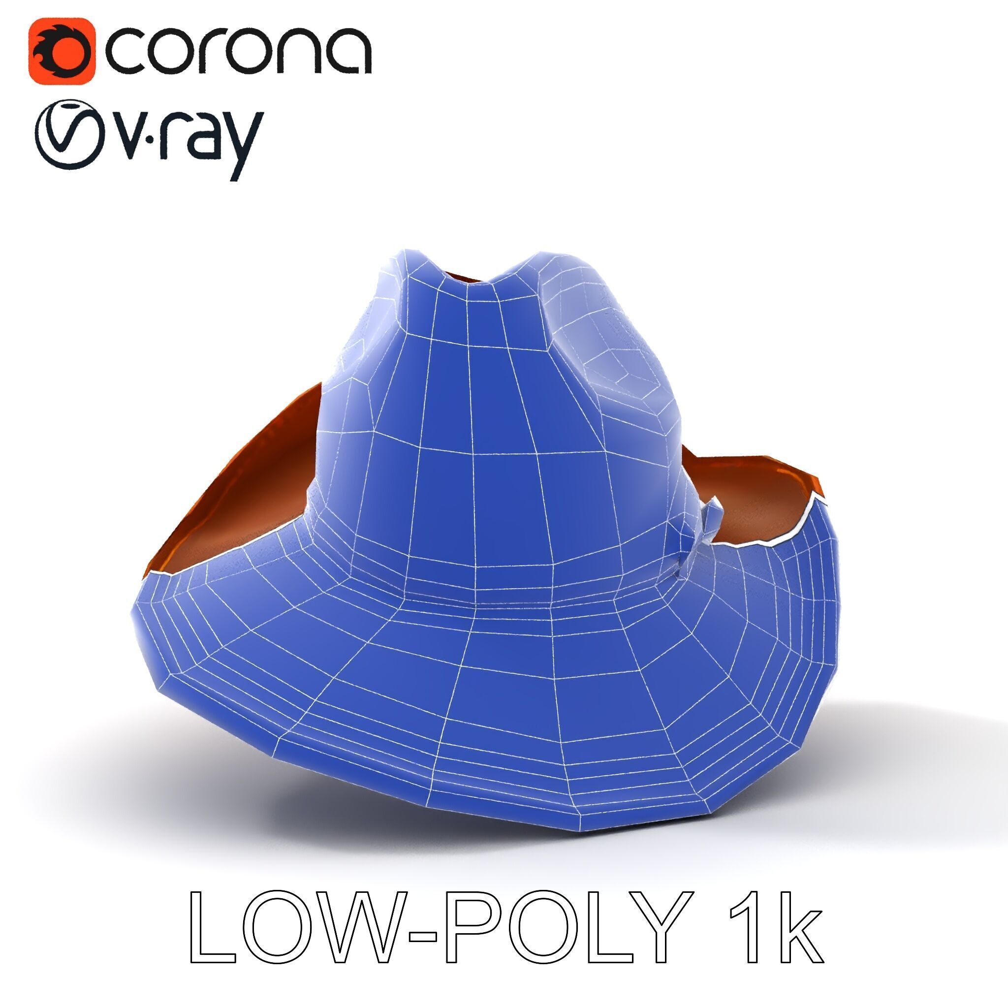 Cowboy Hat Model Pack with Realistic Texture Low-poly 3D model_21