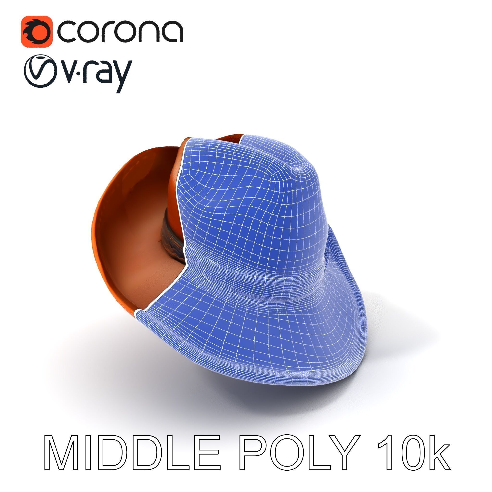 Cowboy Hat Model Pack with Realistic Texture Low-poly 3D model_18