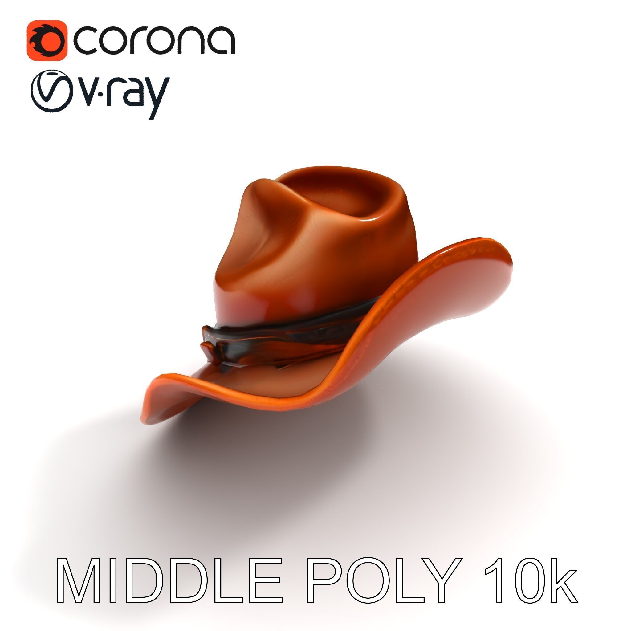 Cowboy Hat Model Pack with Realistic Texture Low-poly 3D model_28