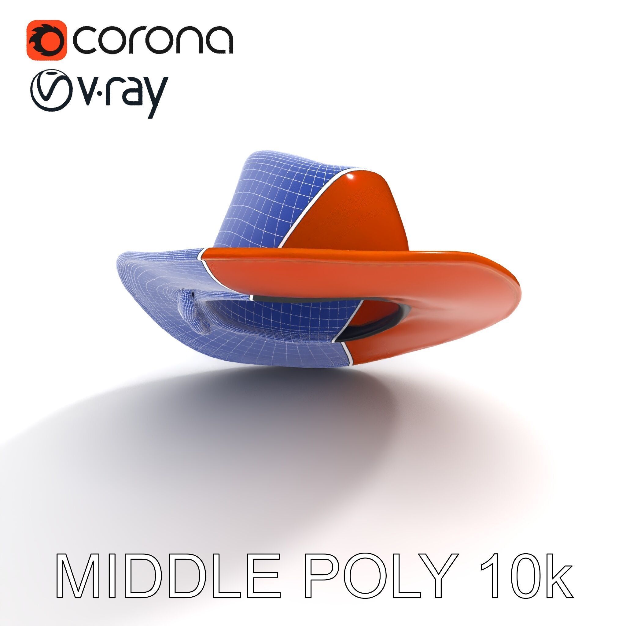 Cowboy Hat D Model Pack with Textured Leather Low-poly 3D model_27