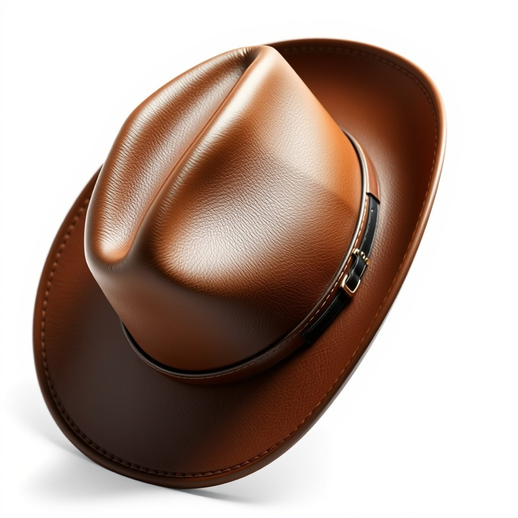 Cowboy Hat D Model Pack with Textured Leather Low-poly 3D model_4