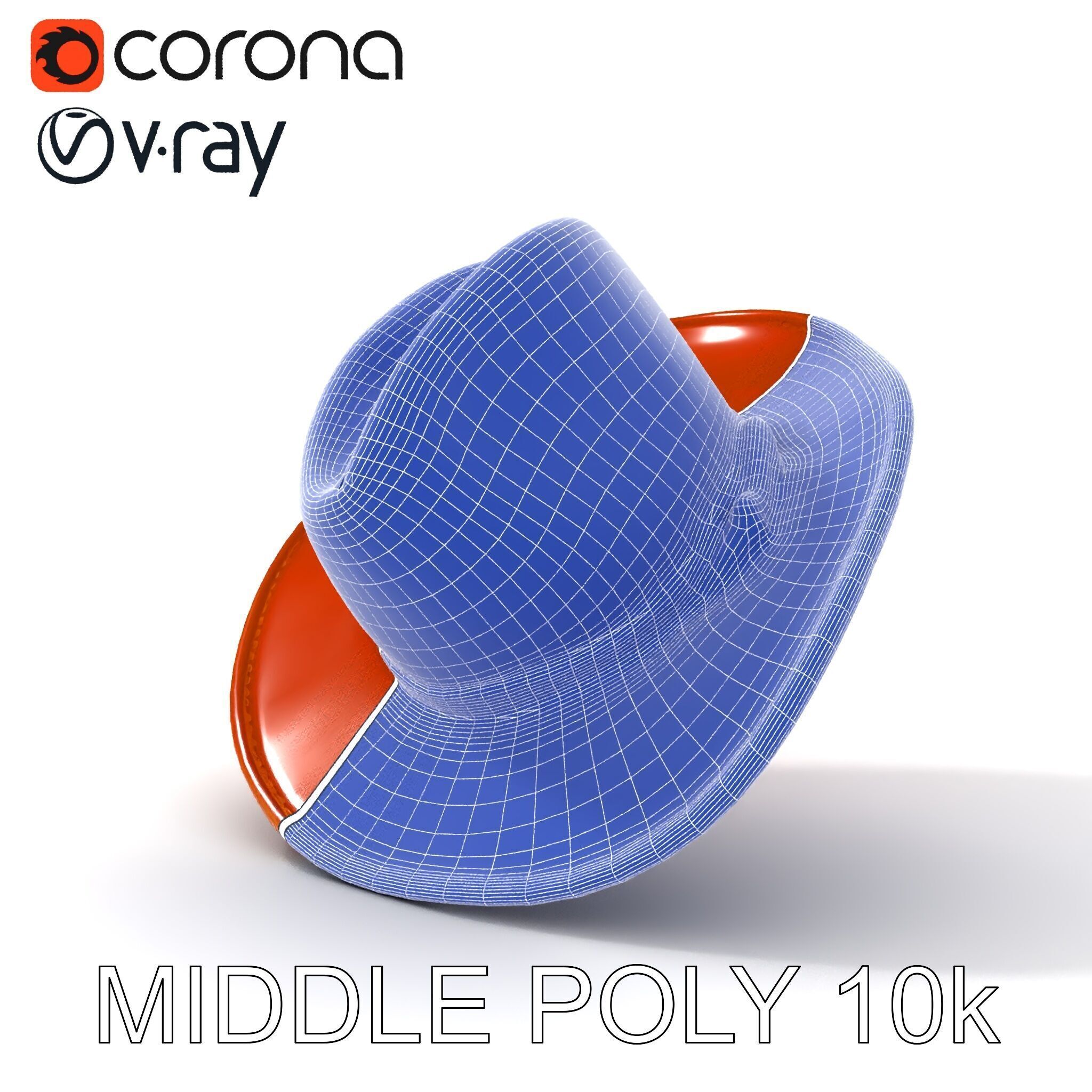 Cowboy Hat D Model Pack with Textured Leather Low-poly 3D model_16