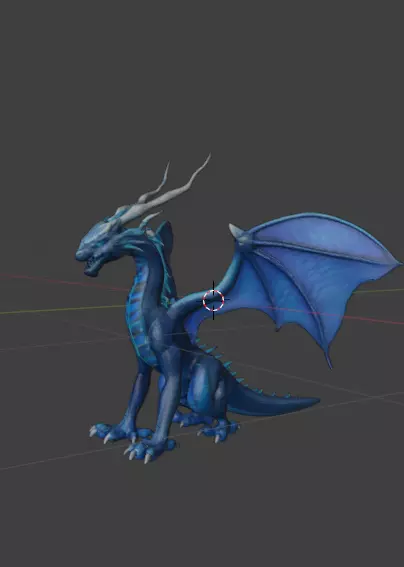 Fantasy dragon element of lighting 3D model_0