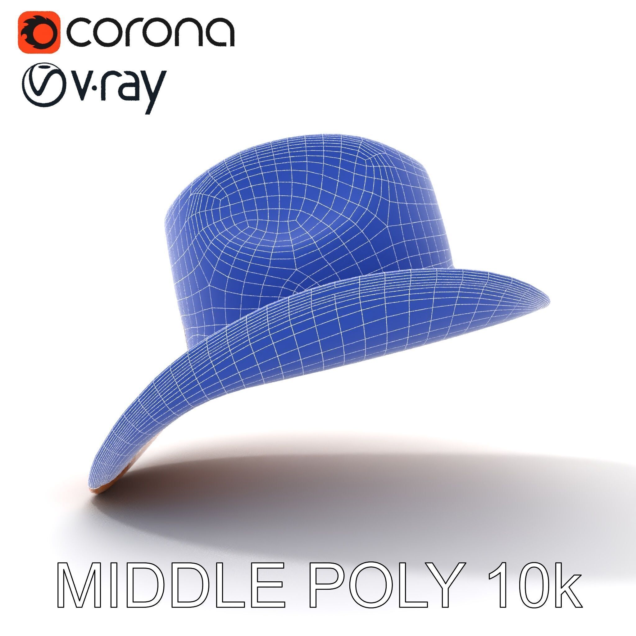 Classic Cowboy Hat Model Pack with PBR Textures Low-poly 3D model_15