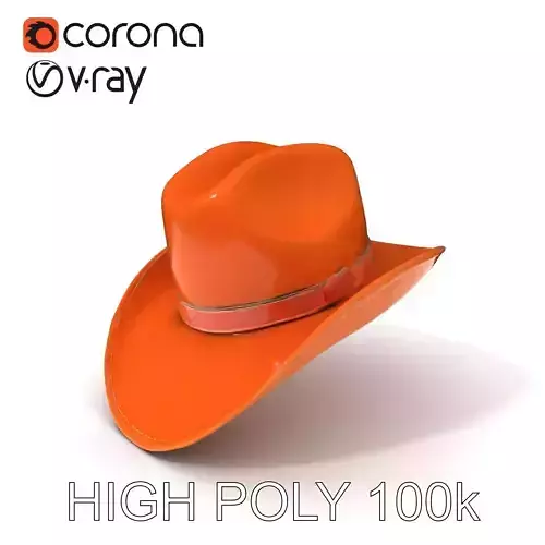 Classic Cowboy Hat Model Pack with PBR Textures Low-poly 3D model