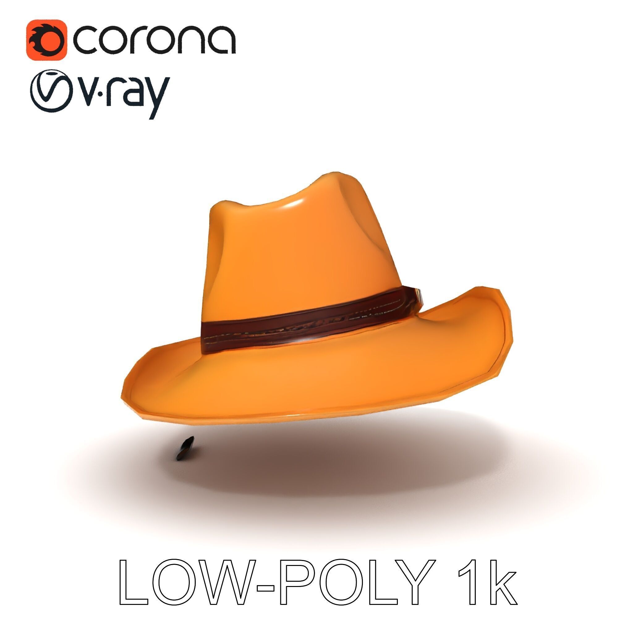 Cowboy Hat D Model Pack Low-poly 3D model_14