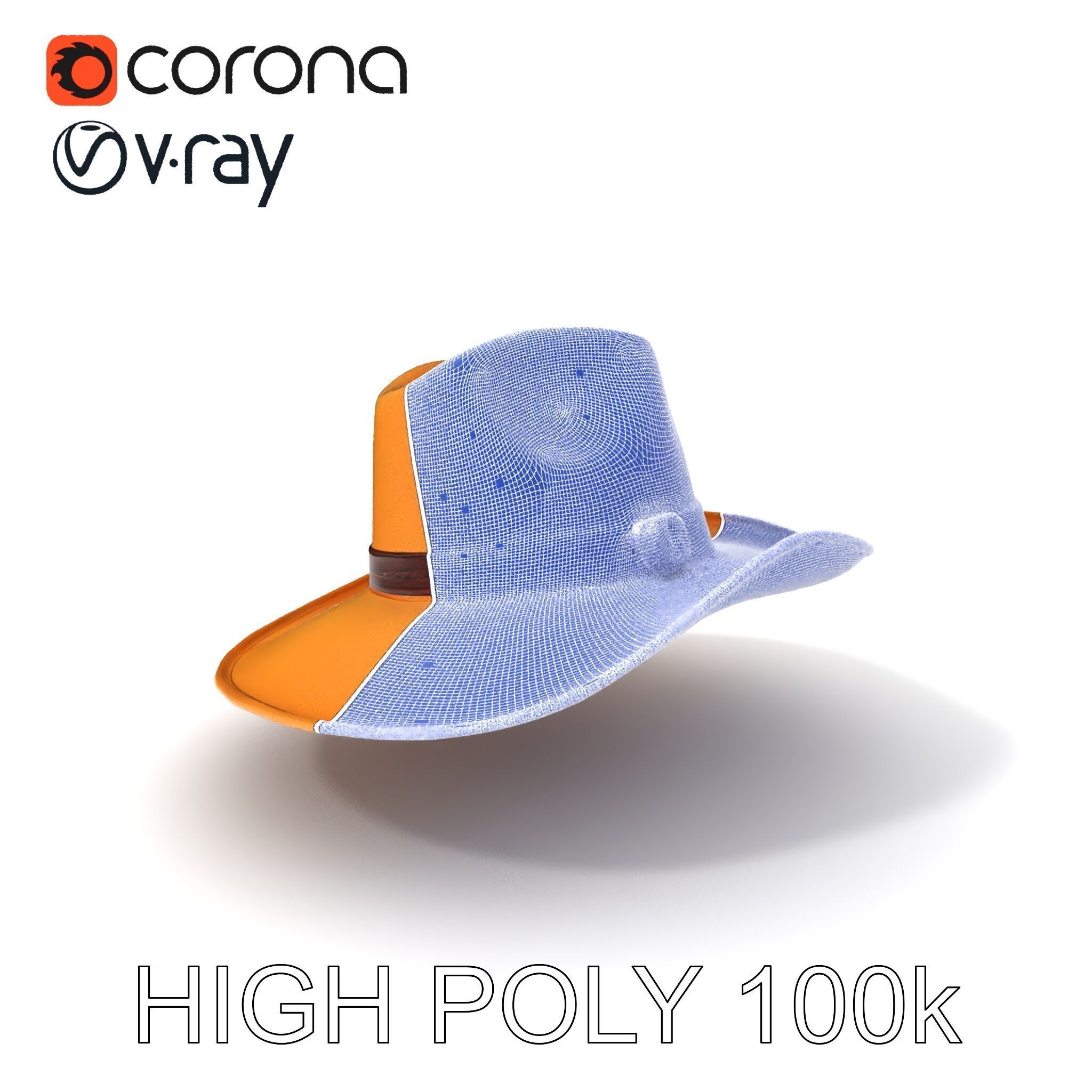 Cowboy Hat D Model Pack Low-poly 3D model_3