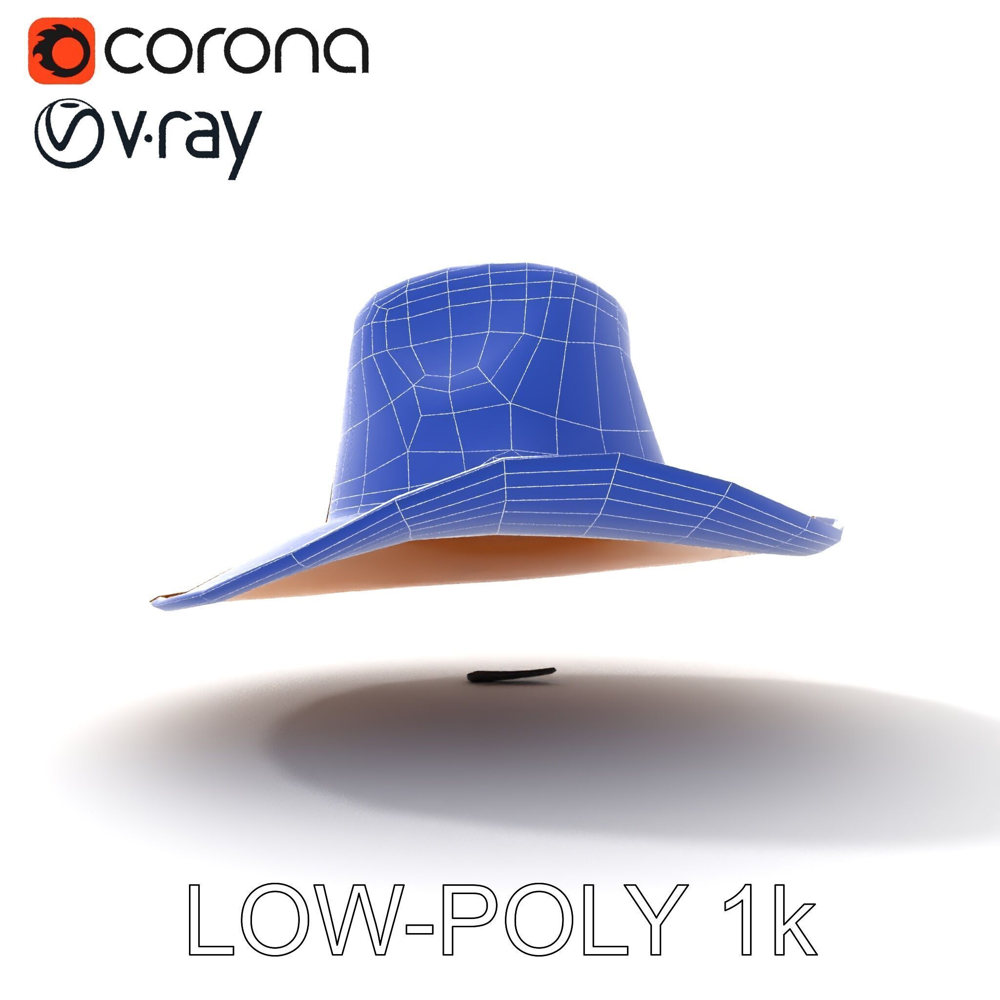 Cowboy Hat D Model Pack Low-poly 3D model_9