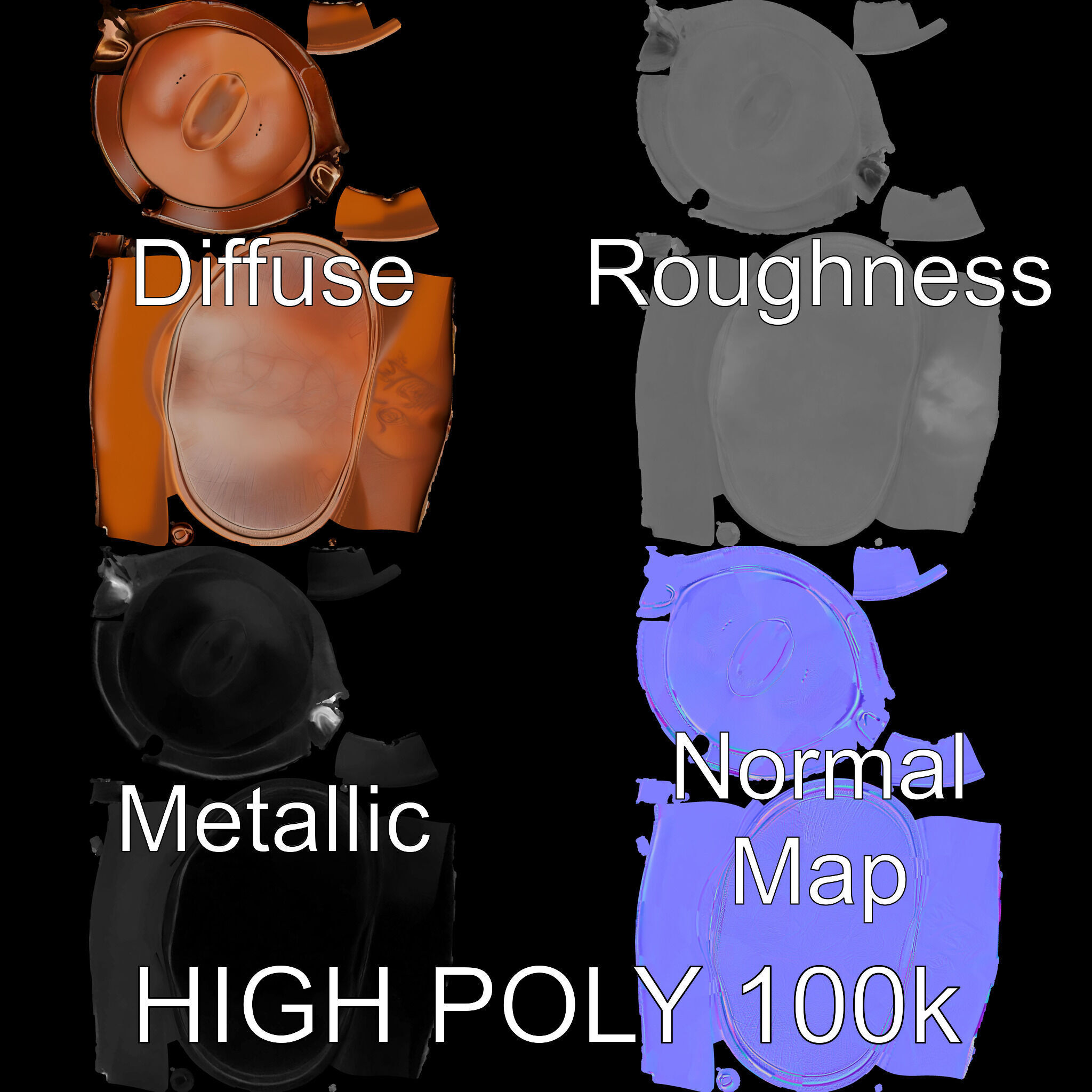 Cowboy Hat D Model Pack Low-poly 3D model_2