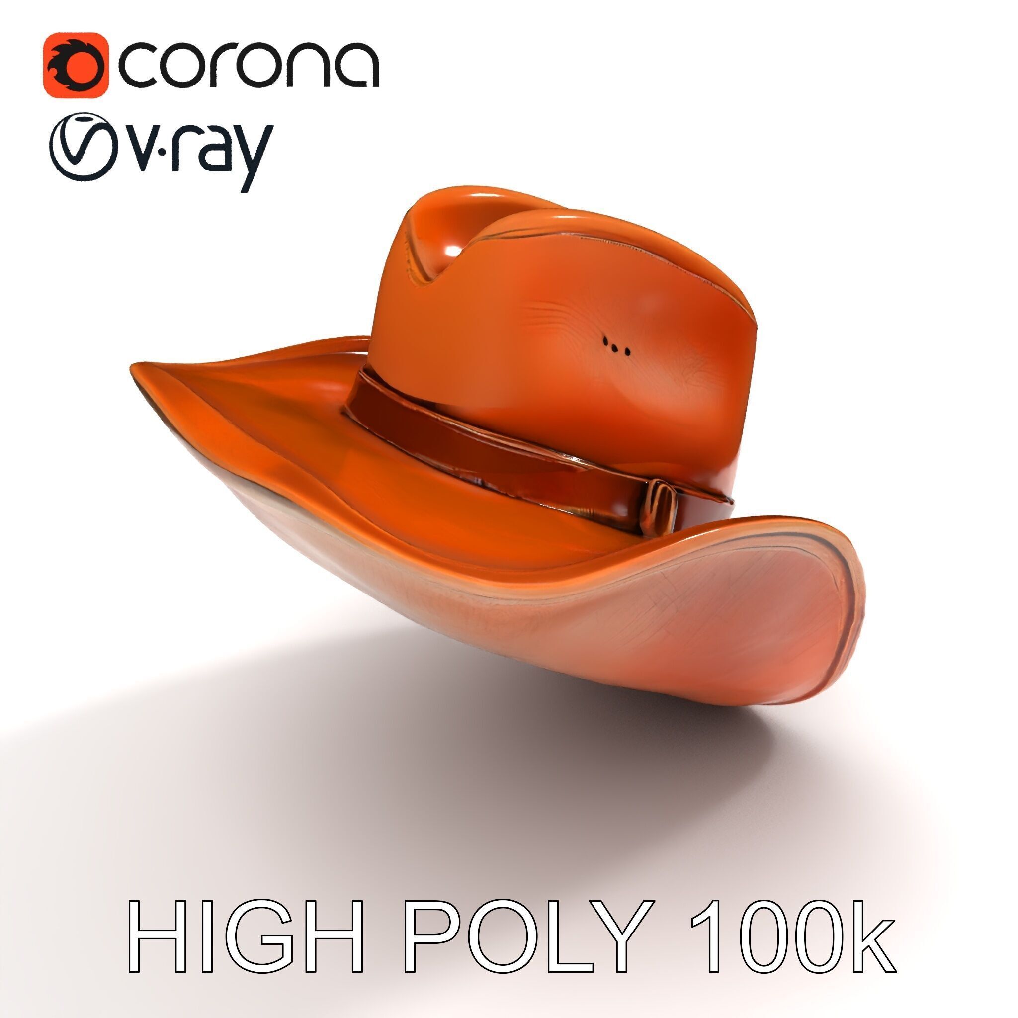 Cowboy Hat D Model Pack Low-poly 3D model_8