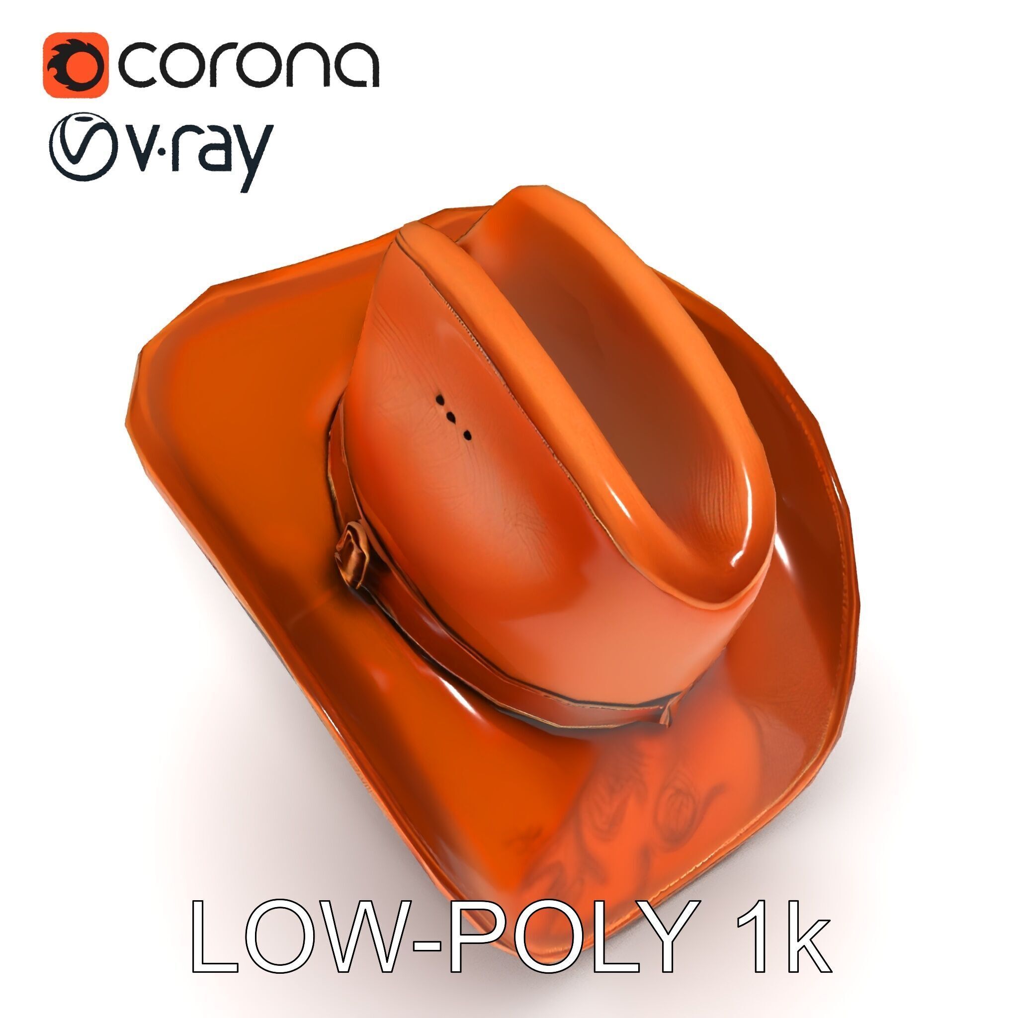Cowboy Hat D Model Pack Low-poly 3D model_16
