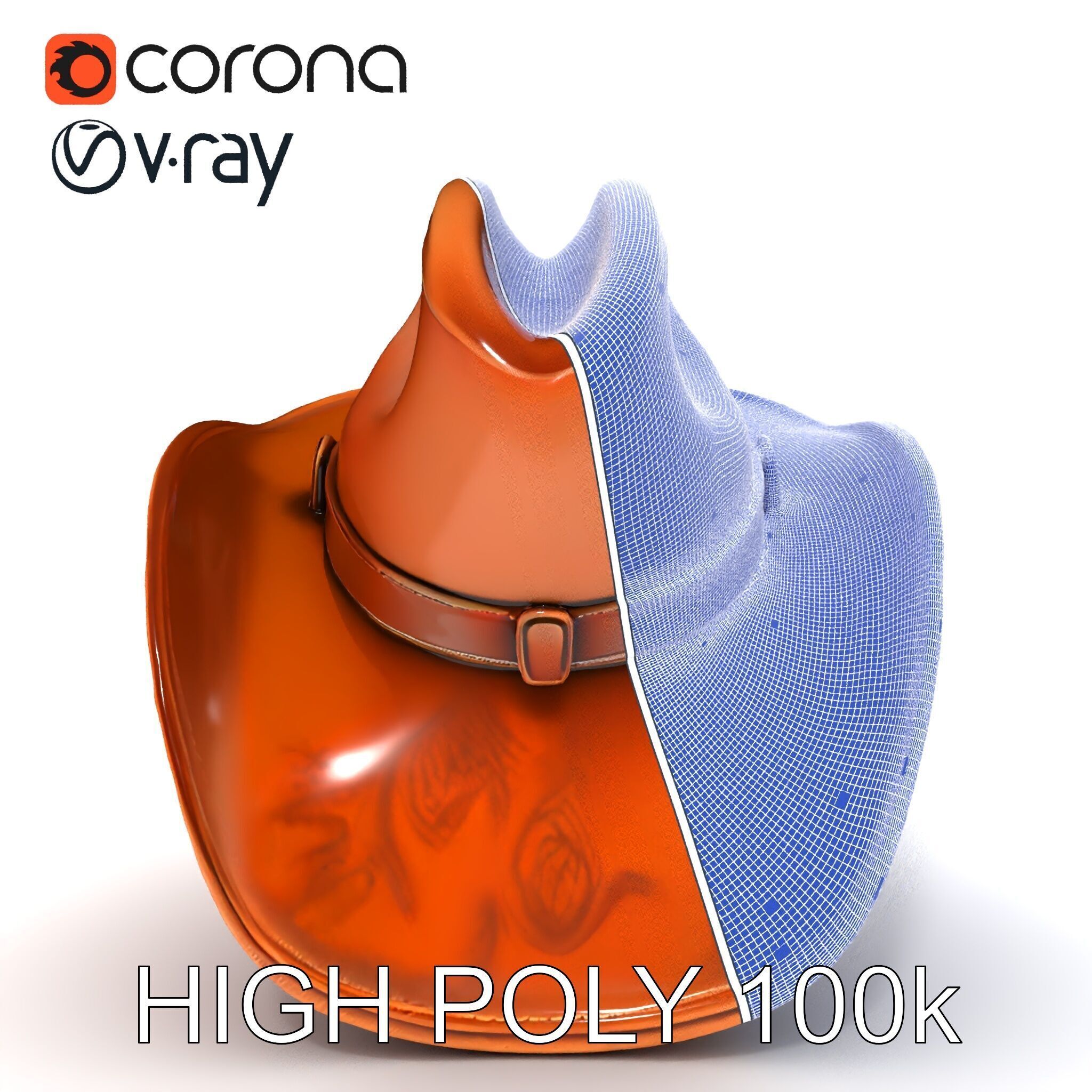 Cowboy Hat D Model Pack Low-poly 3D model_14