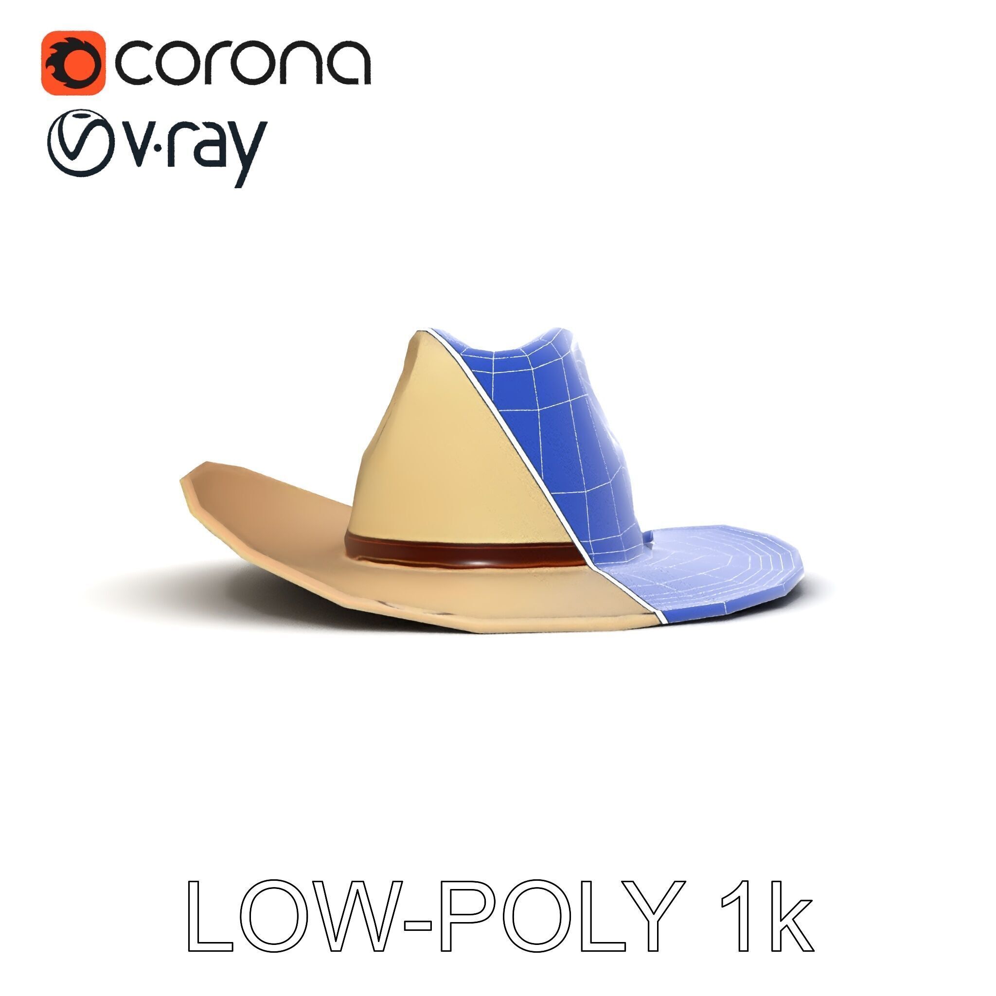 Cowboy Hat D Model Pack Low-poly 3D model_7
