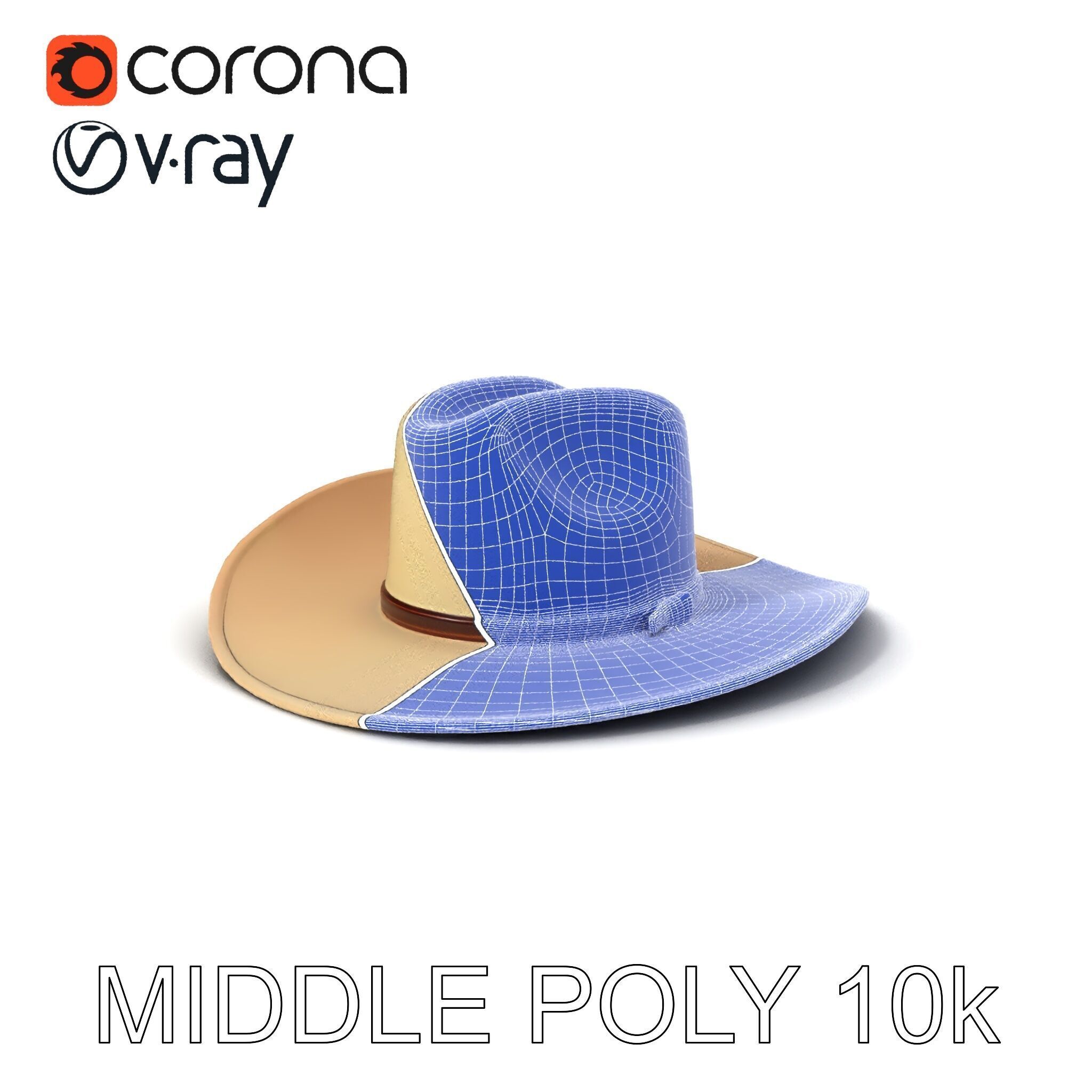 Cowboy Hat D Model Pack Low-poly 3D model_9