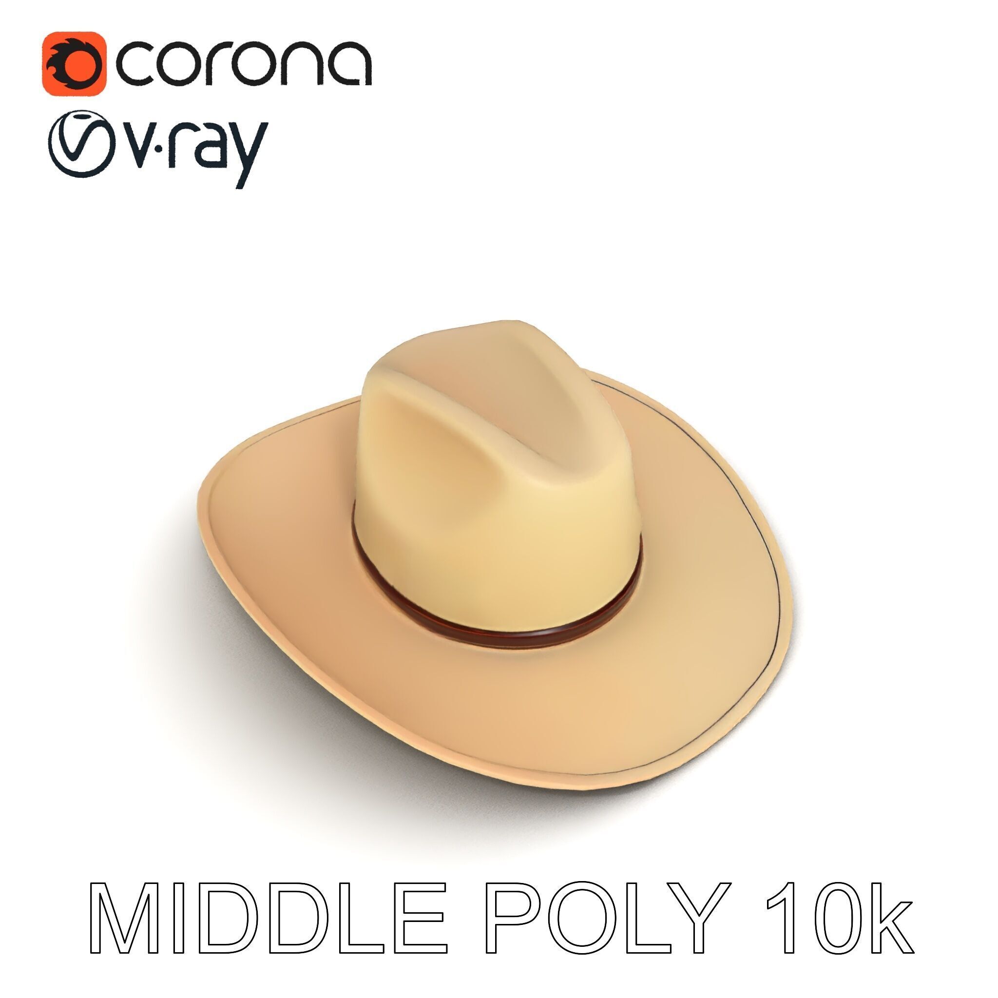 Cowboy Hat D Model Pack Low-poly 3D model_11