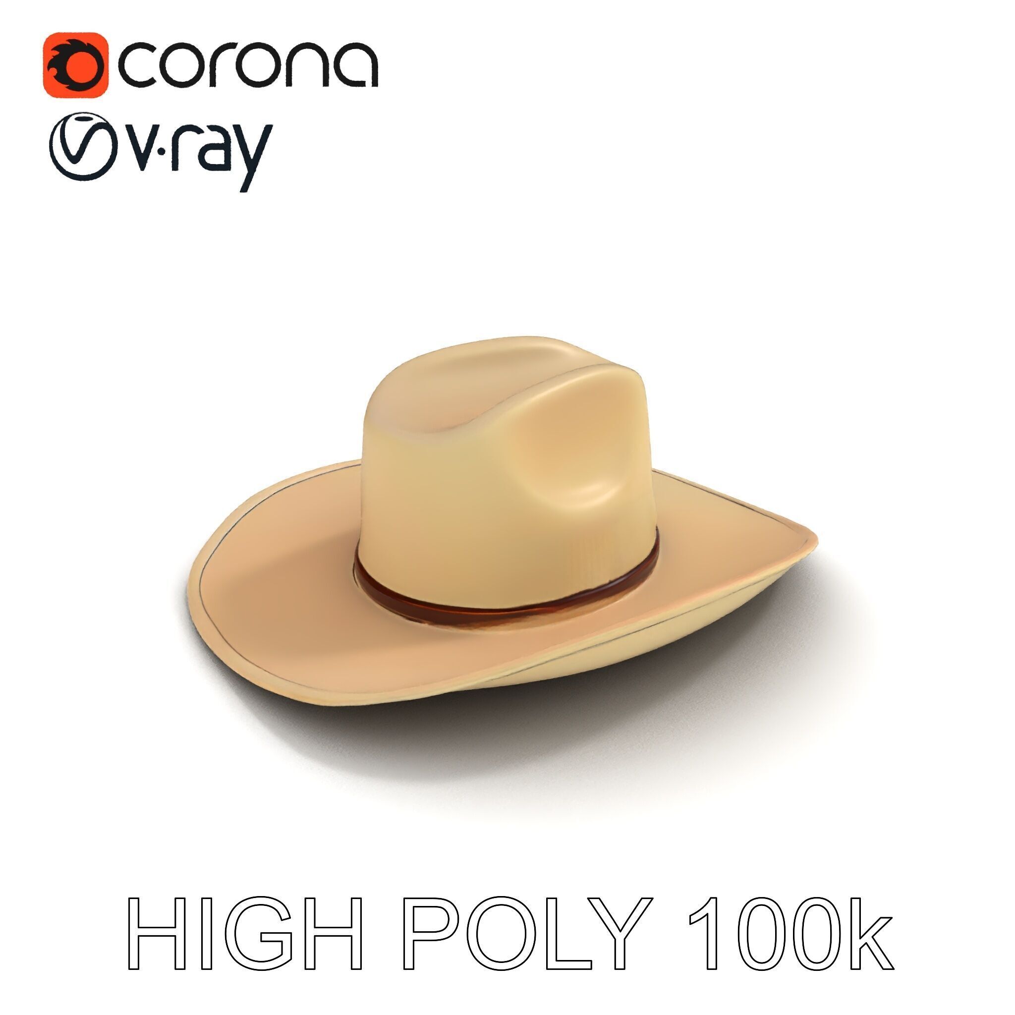 Cowboy Hat D Model Pack Low-poly 3D model_15
