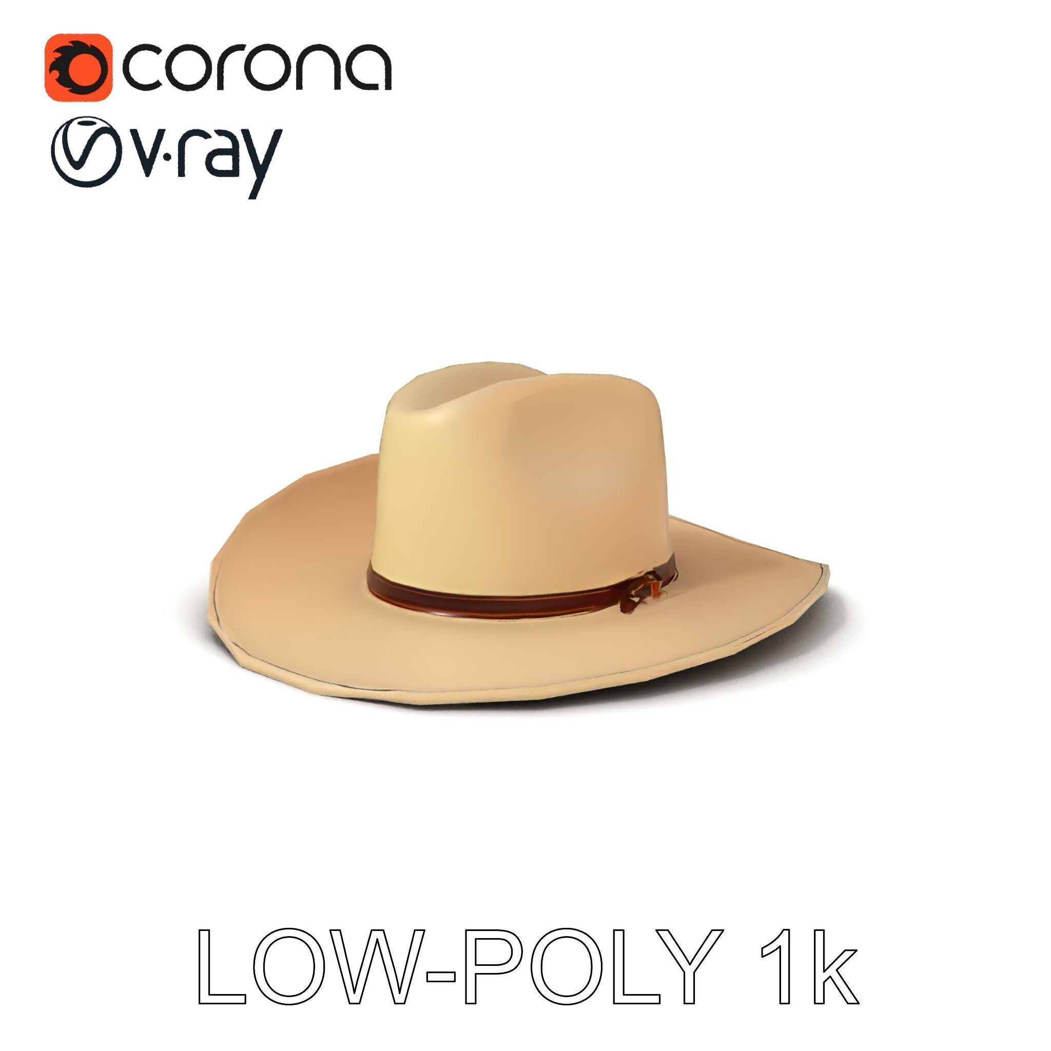 Cowboy Hat D Model Pack Low-poly 3D model_17