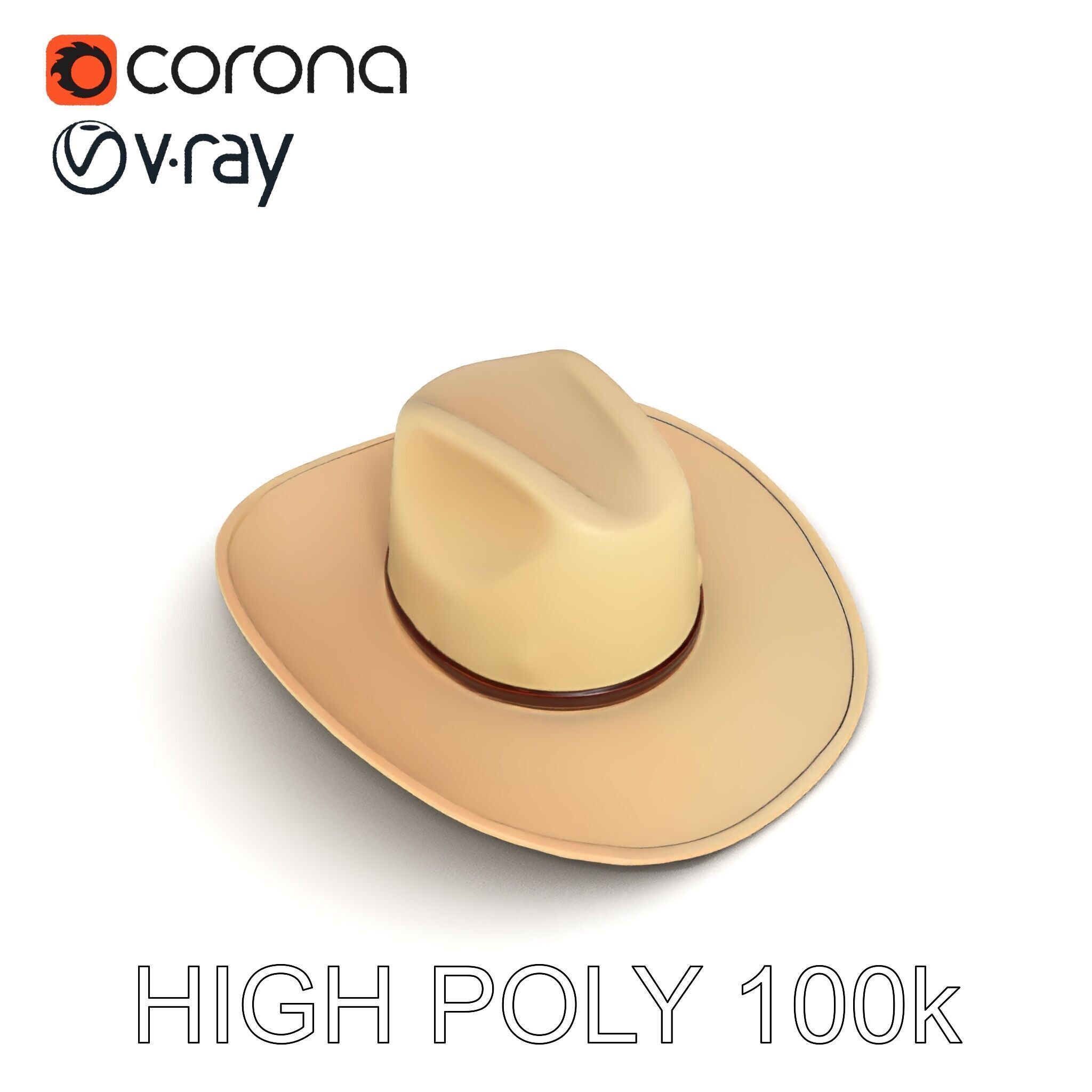 Cowboy Hat D Model Pack Low-poly 3D model_32