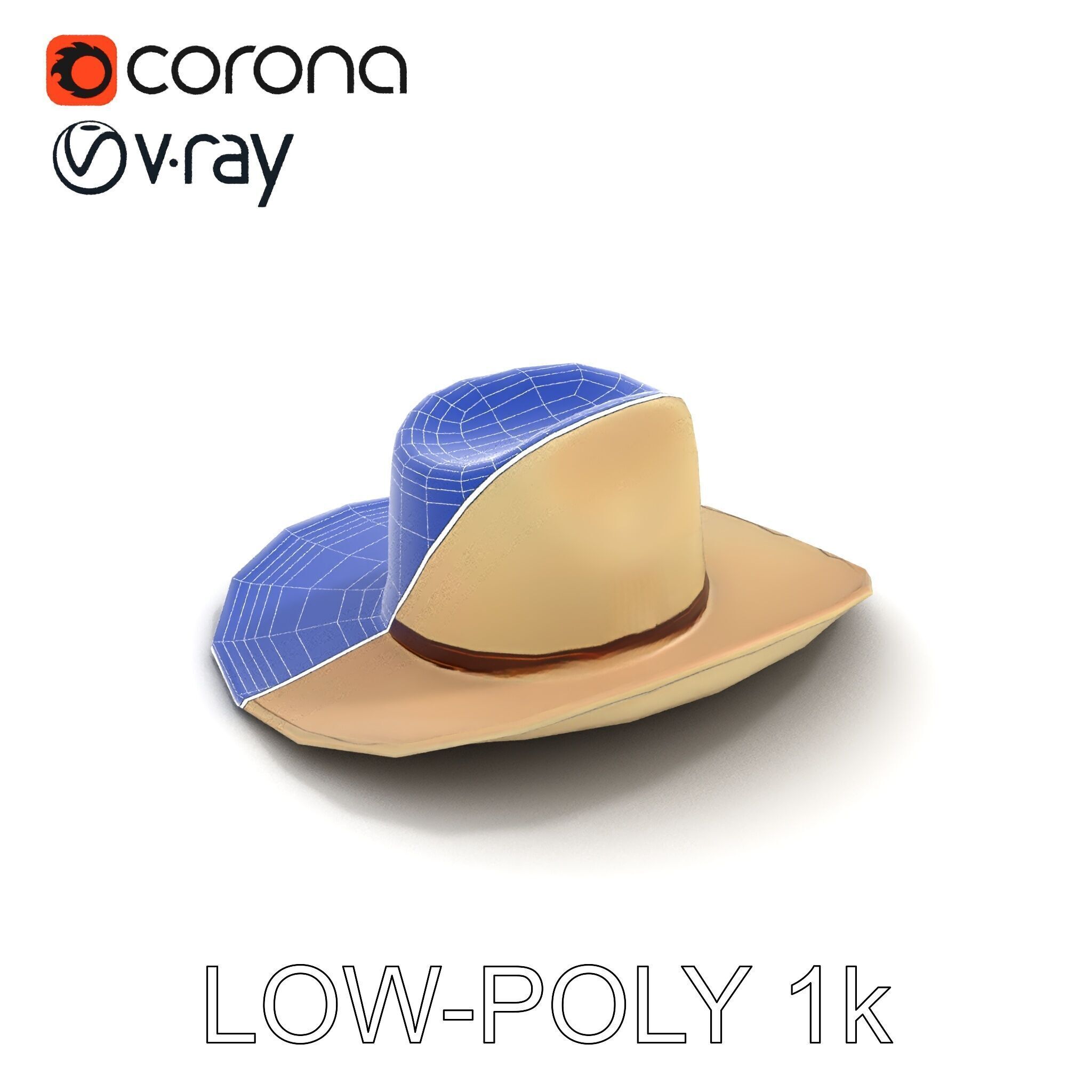 Cowboy Hat D Model Pack Low-poly 3D model_12