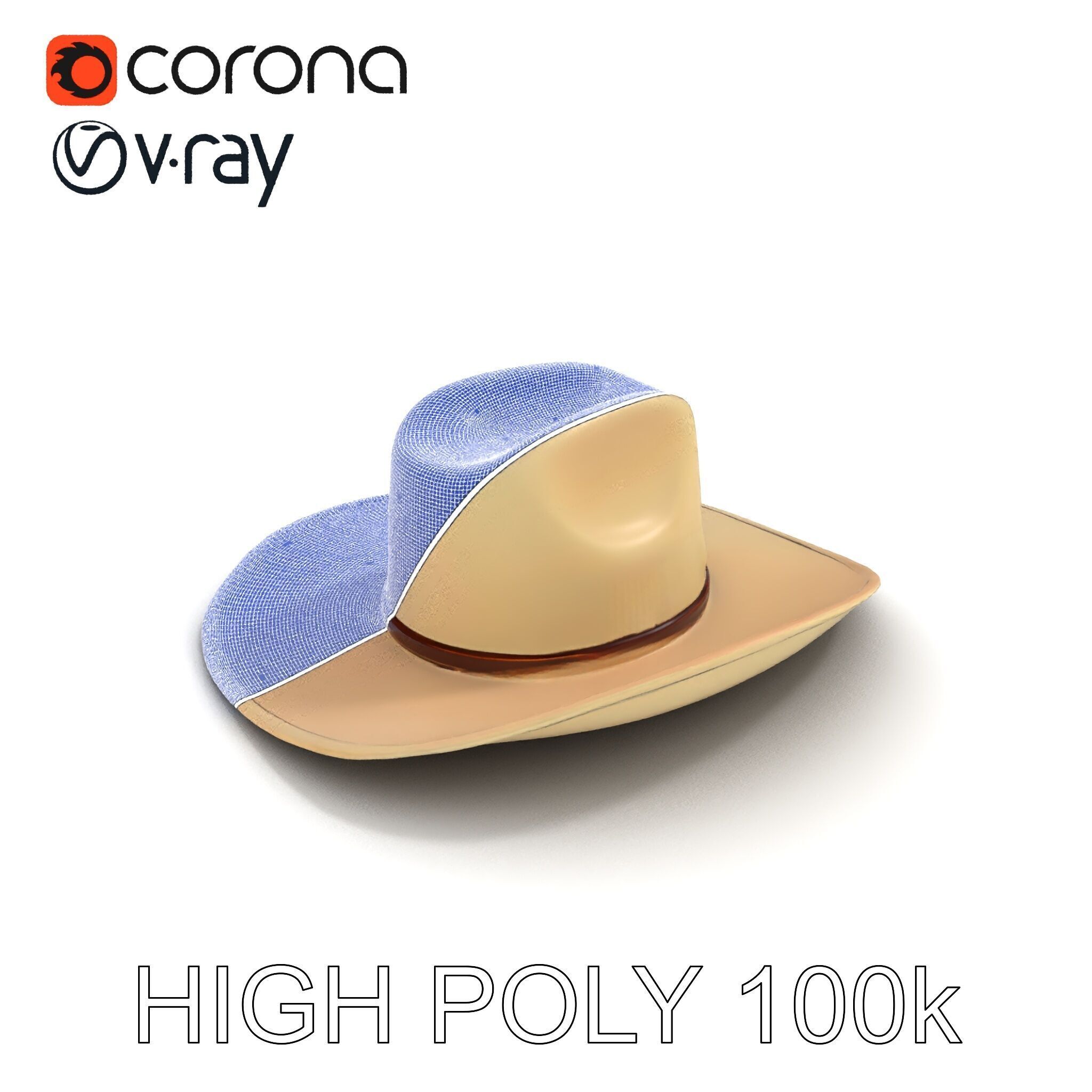 Cowboy Hat D Model Pack Low-poly 3D model_35