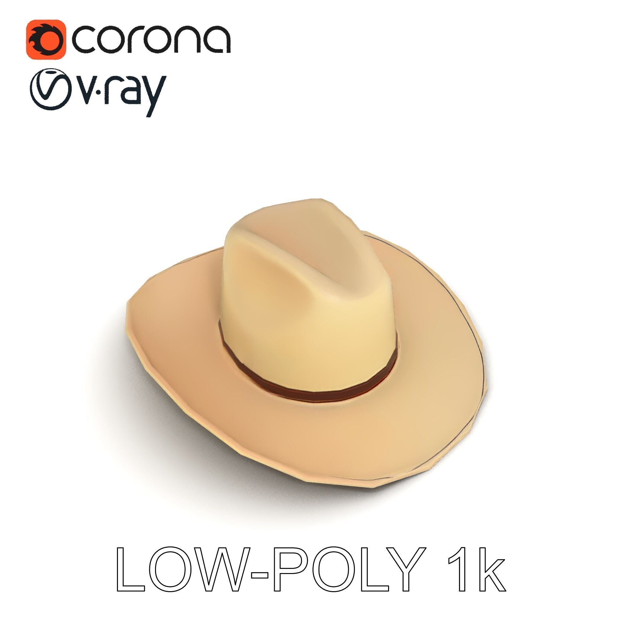 Cowboy Hat D Model Pack Low-poly 3D model_10
