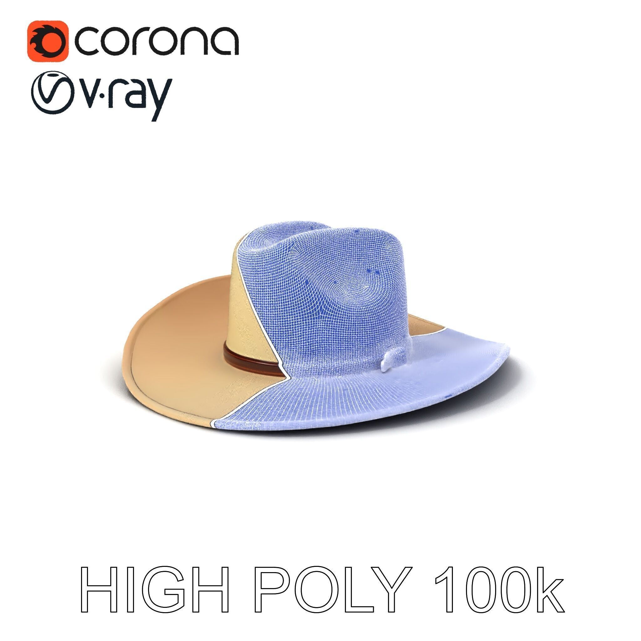 Cowboy Hat D Model Pack Low-poly 3D model_3