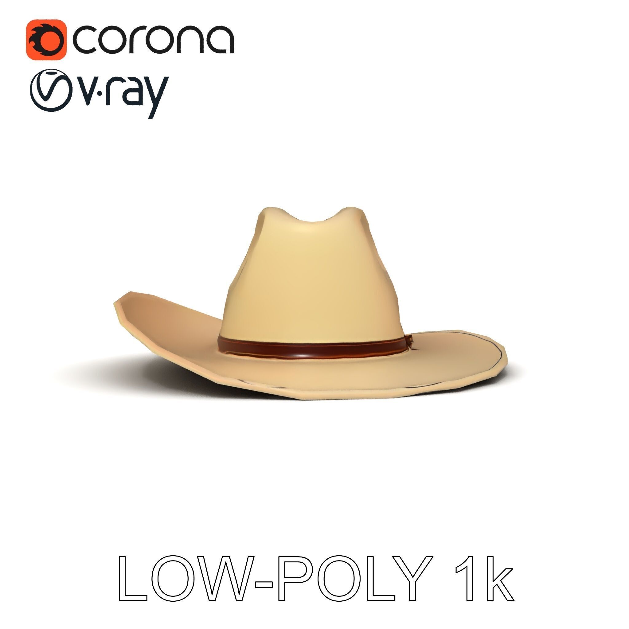 Cowboy Hat D Model Pack Low-poly 3D model_14