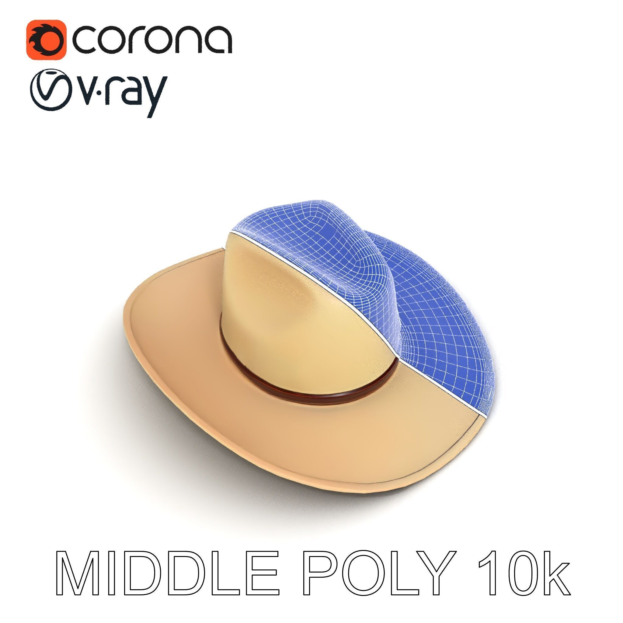 Cowboy Hat D Model Pack Low-poly 3D model_6