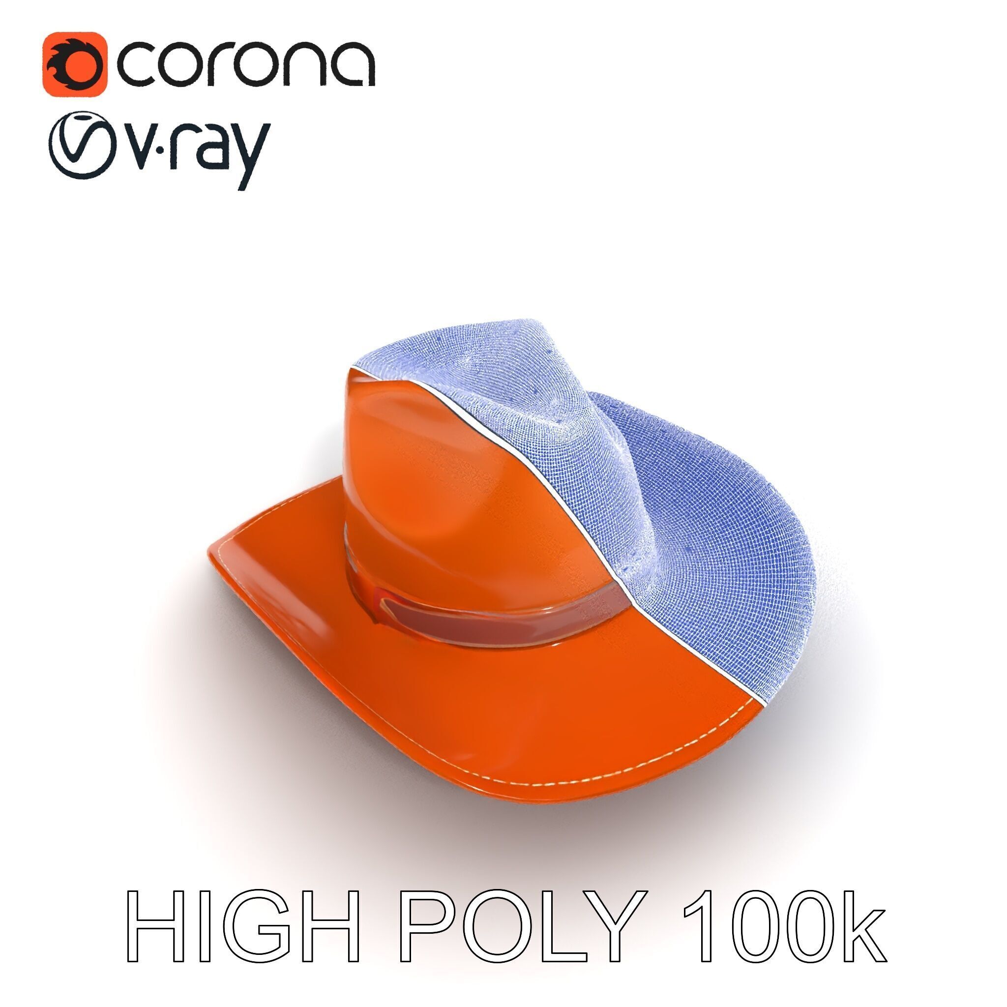 Cowboy Hat Leather Model Pack Low-poly 3D model_27