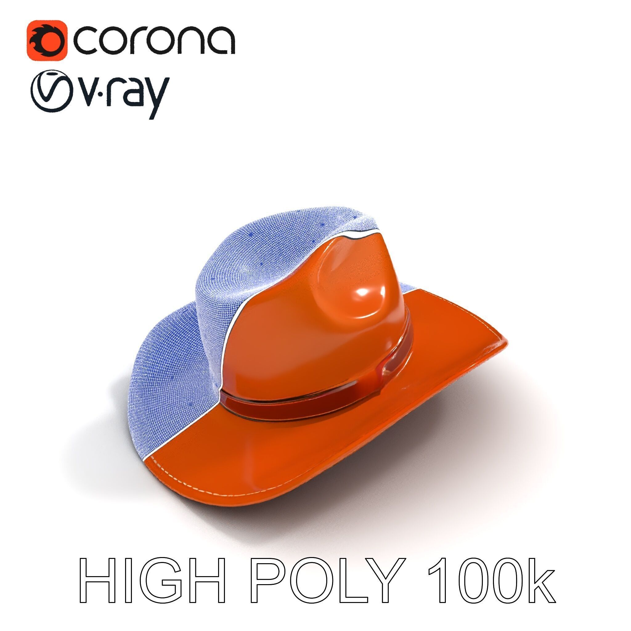 Cowboy Hat Leather Model Pack Low-poly 3D model_19