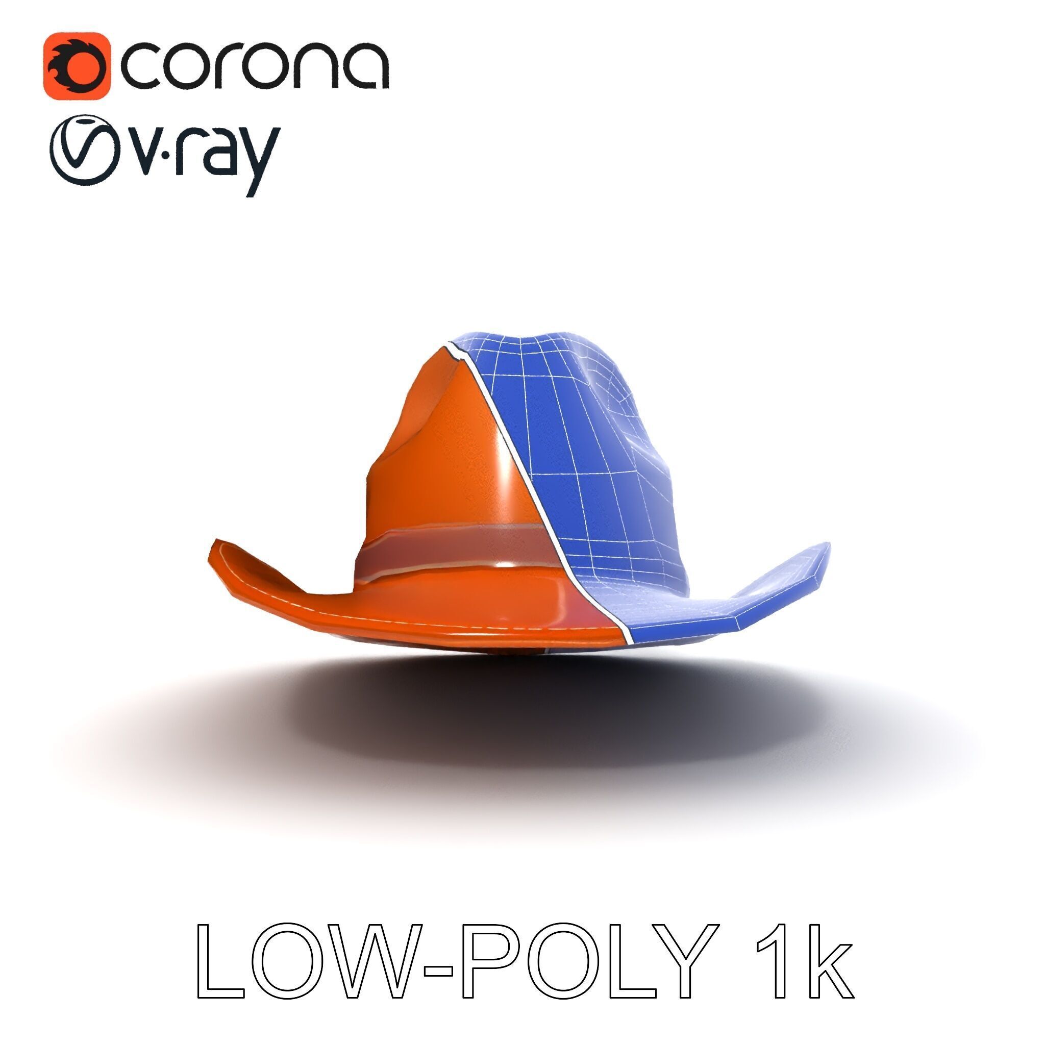 Cowboy Hat Leather Model Pack Low-poly 3D model_12