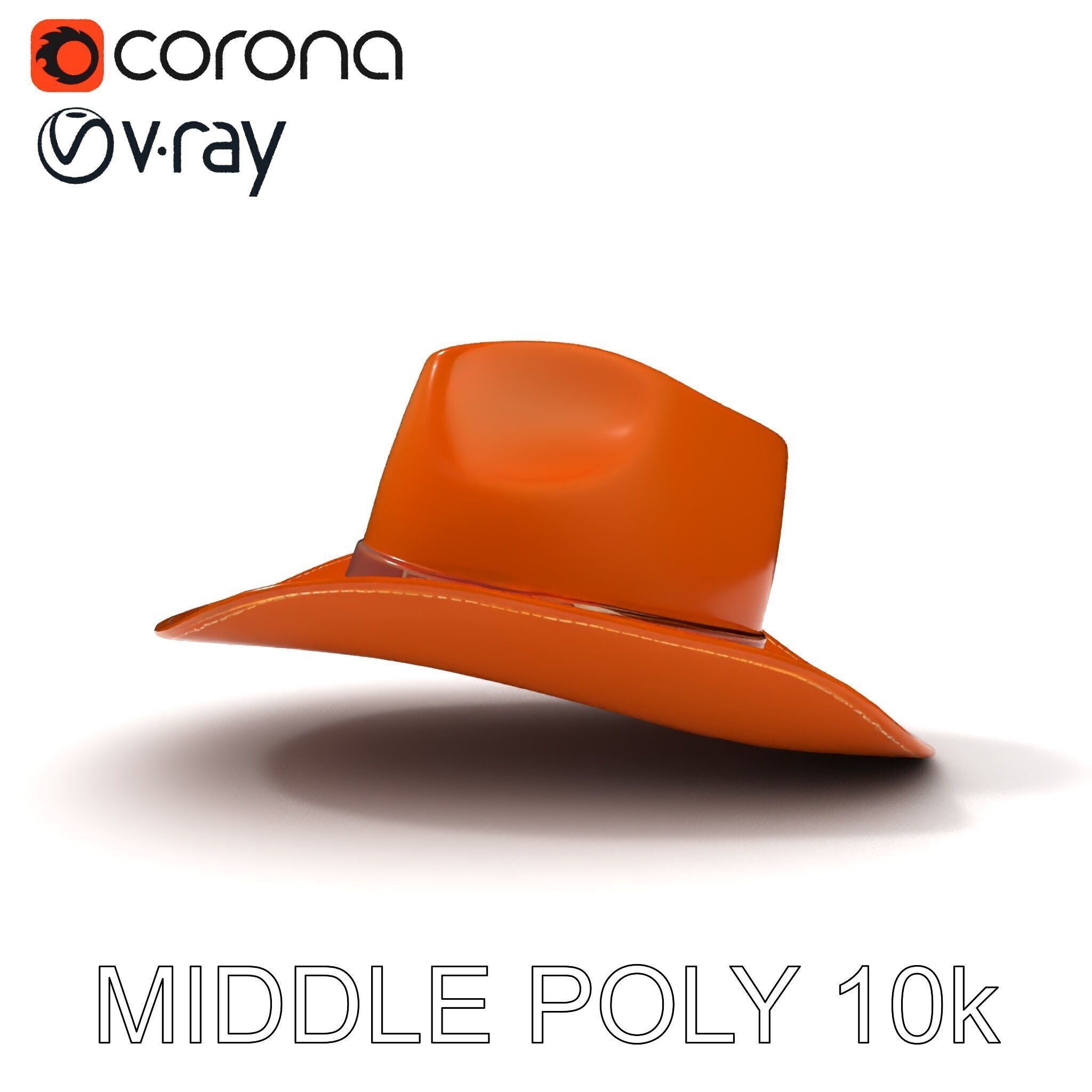 Cowboy Hat Leather Model Pack Low-poly 3D model_14