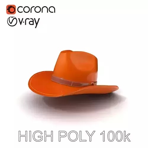 Cowboy Hat Leather Model Pack Low-poly 3D model