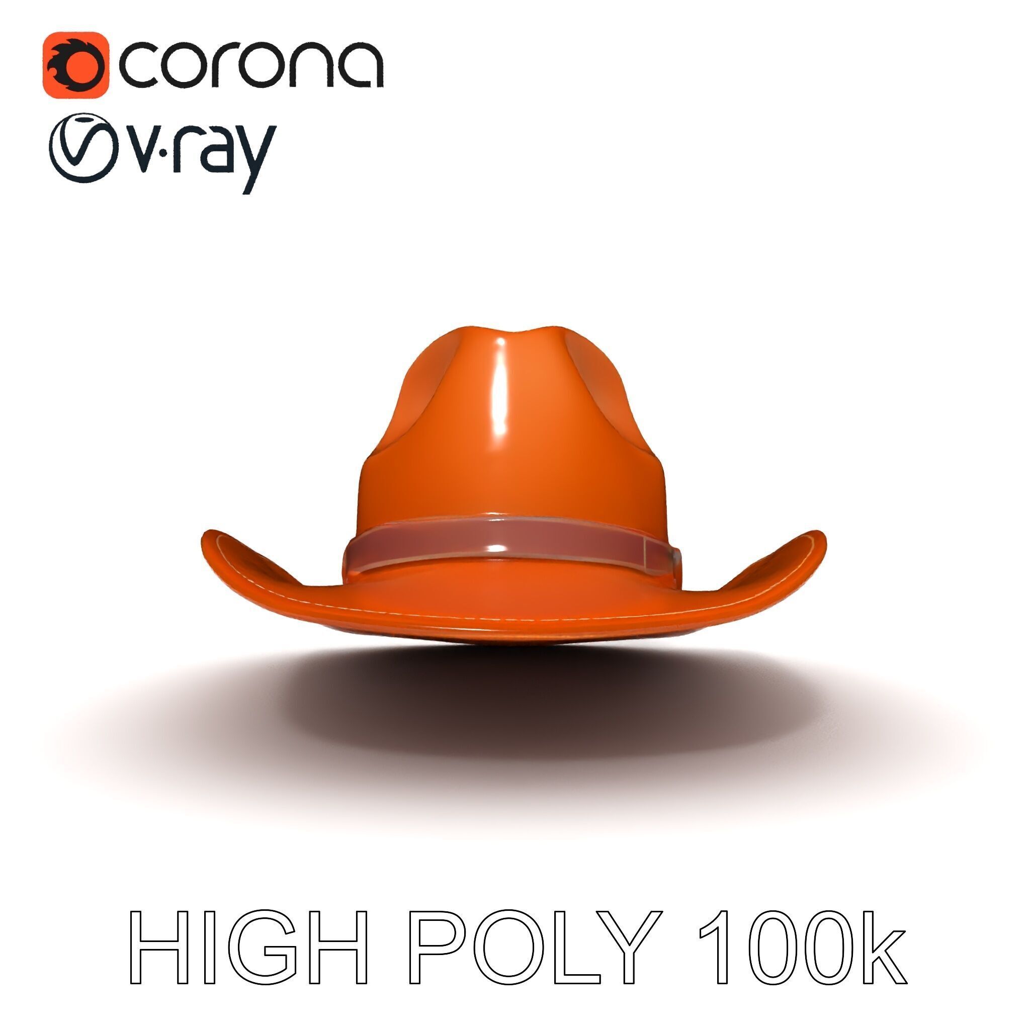 Cowboy Hat Leather Model Pack Low-poly 3D model_8