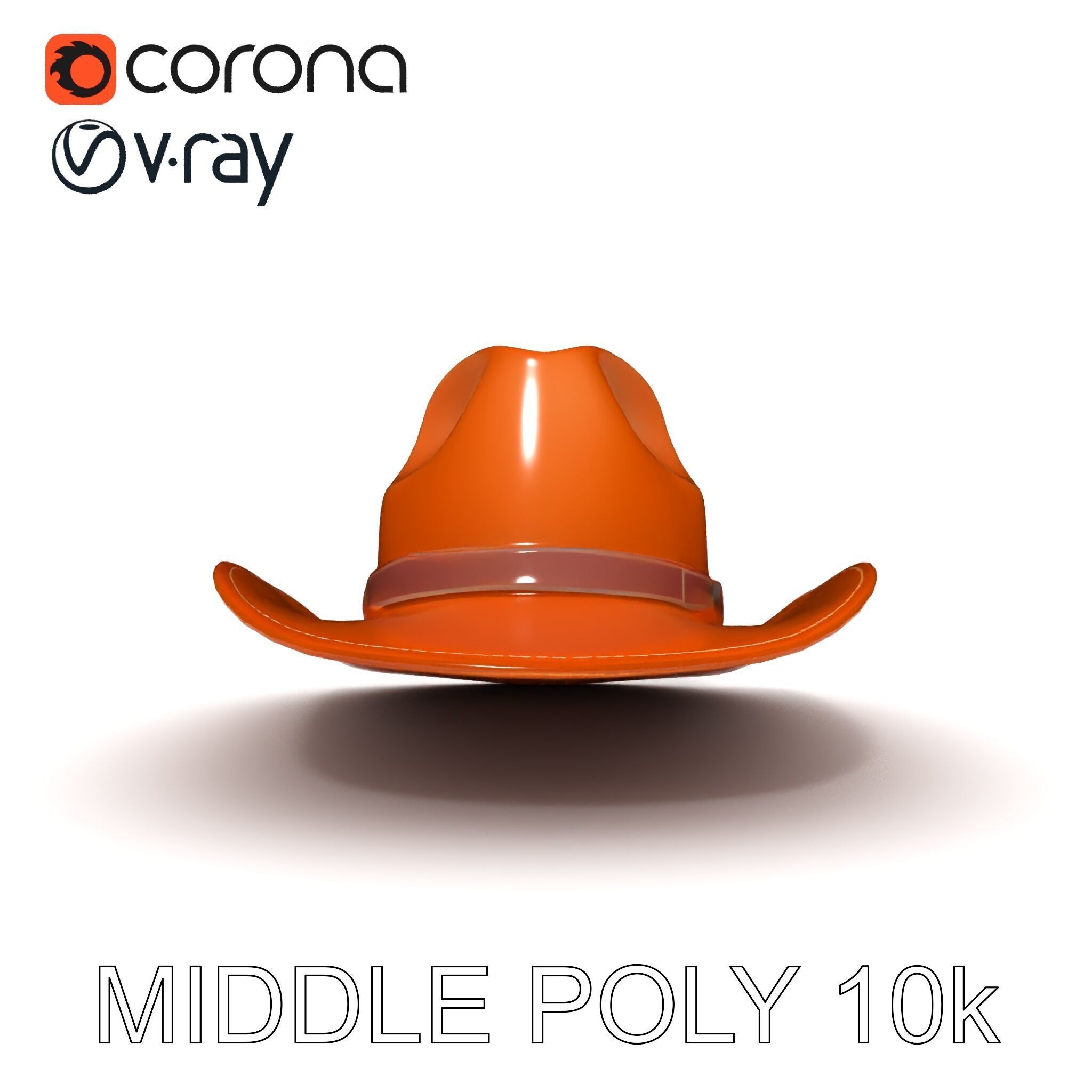 Cowboy Hat Leather Model Pack Low-poly 3D model_9