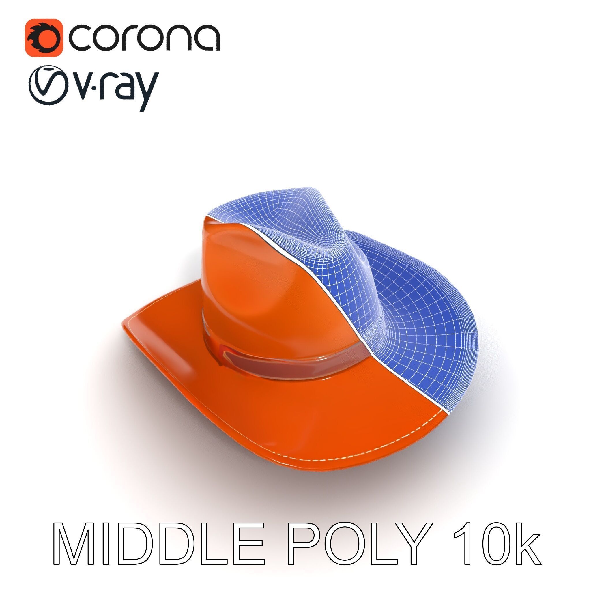 Cowboy Hat Leather Model Pack Low-poly 3D model_20