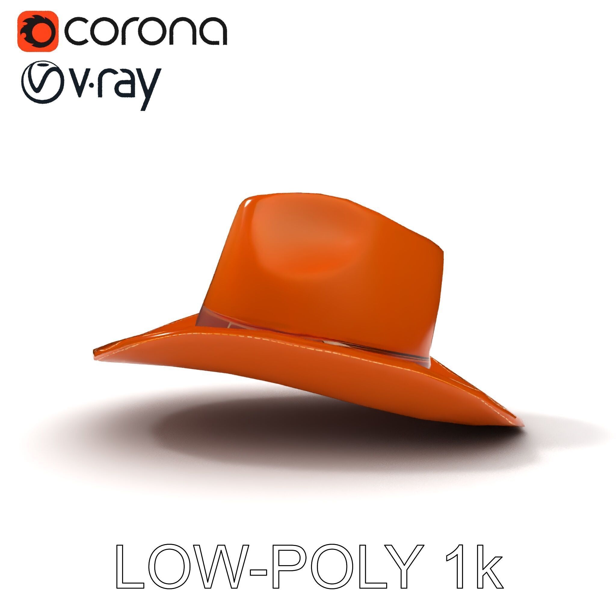 Cowboy Hat Leather Model Pack Low-poly 3D model_29