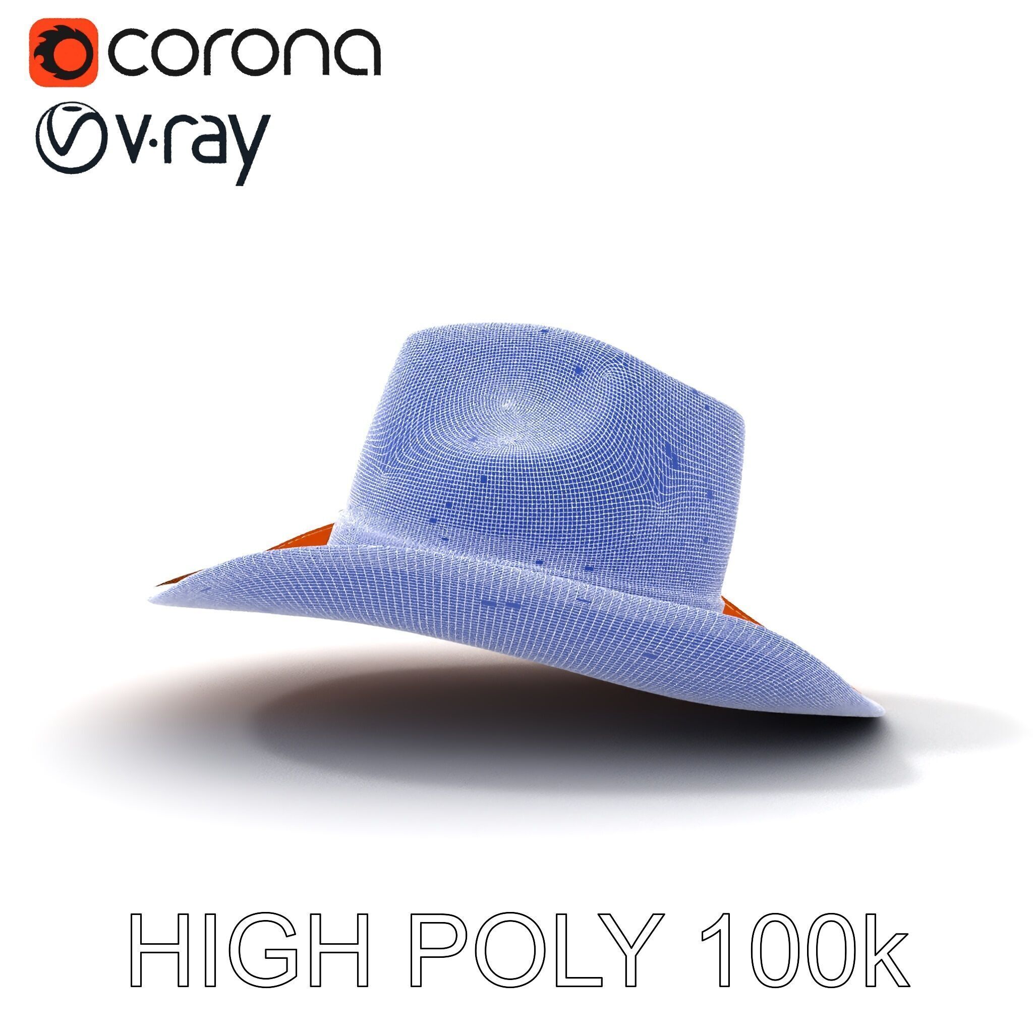 Cowboy Hat Leather Model Pack Low-poly 3D model_13