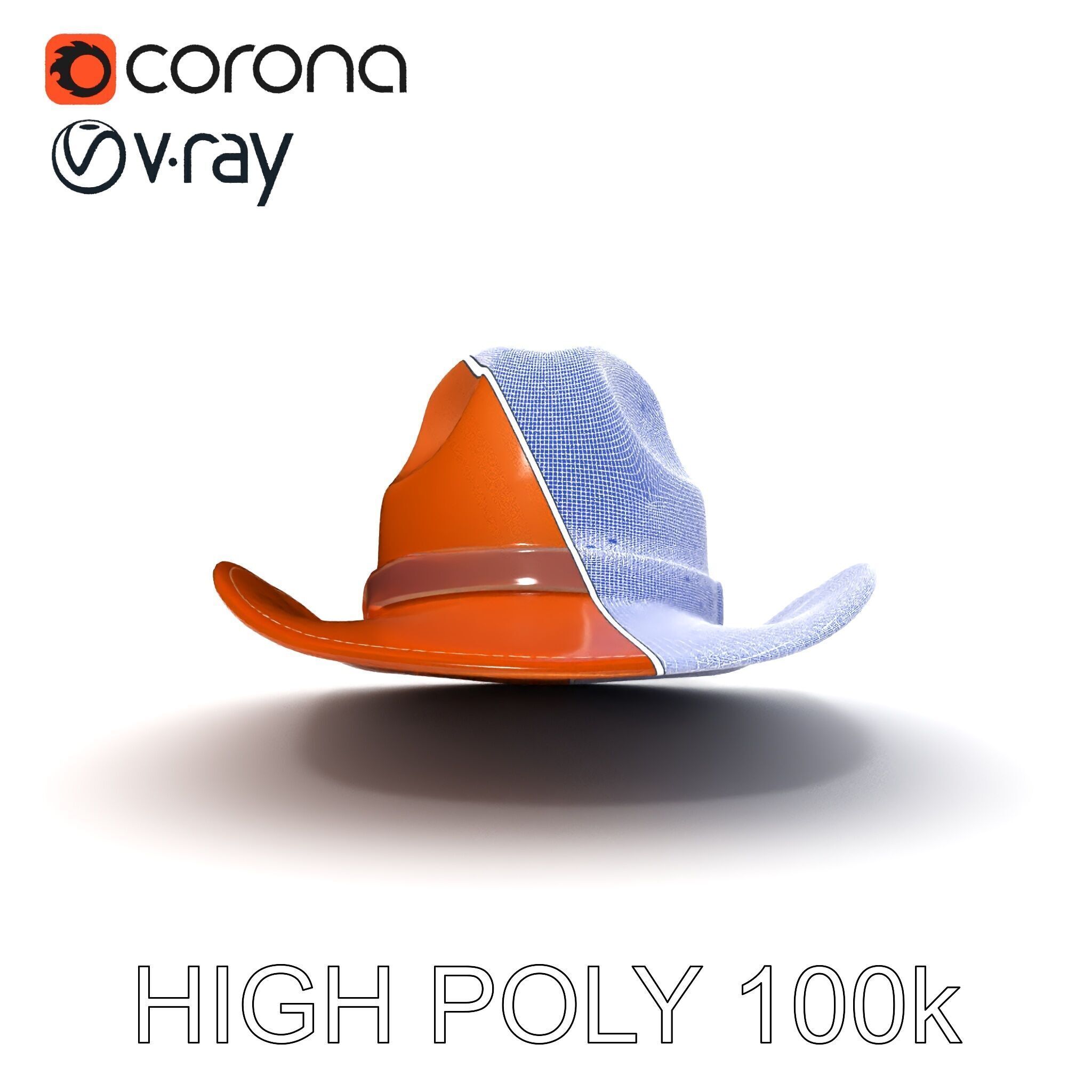 Cowboy Hat Leather Model Pack Low-poly 3D model_35