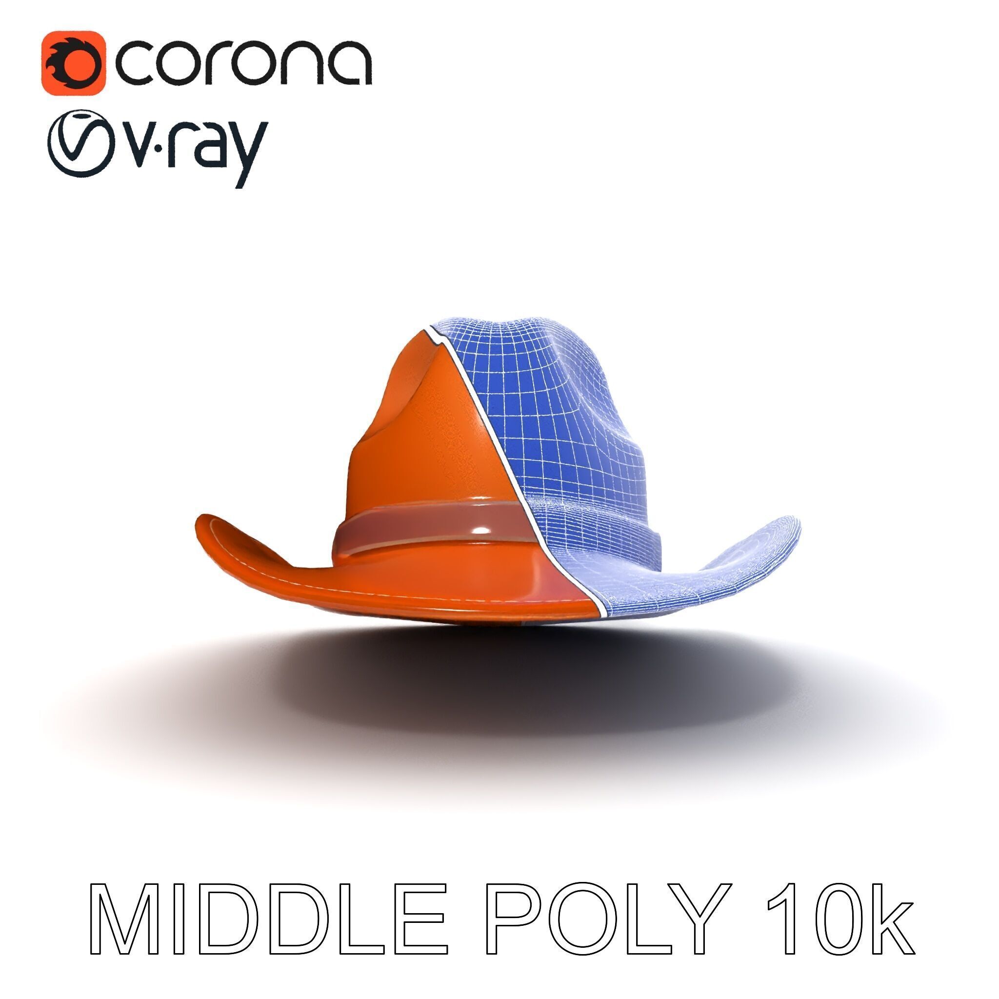 Cowboy Hat Leather Model Pack Low-poly 3D model_23