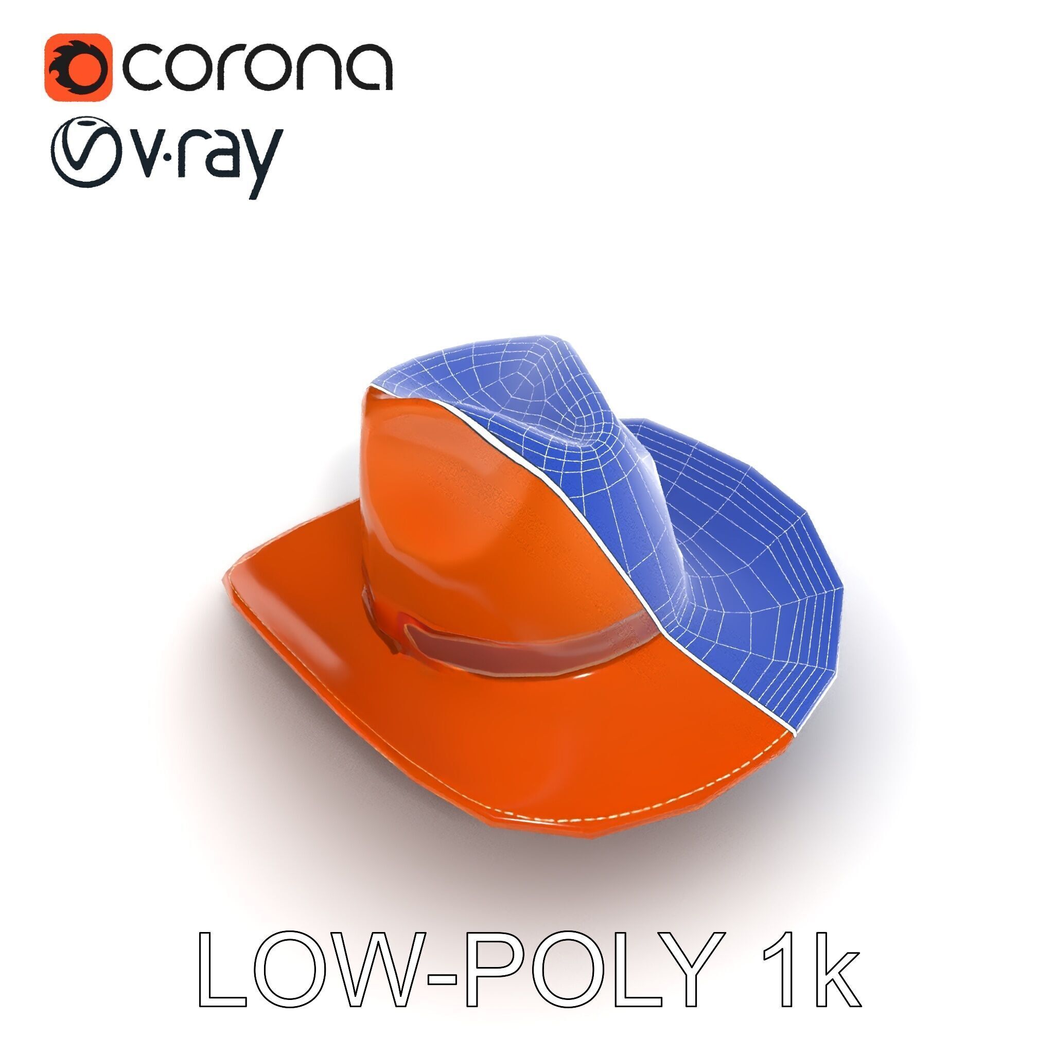 Cowboy Hat Leather Model Pack Low-poly 3D model_21