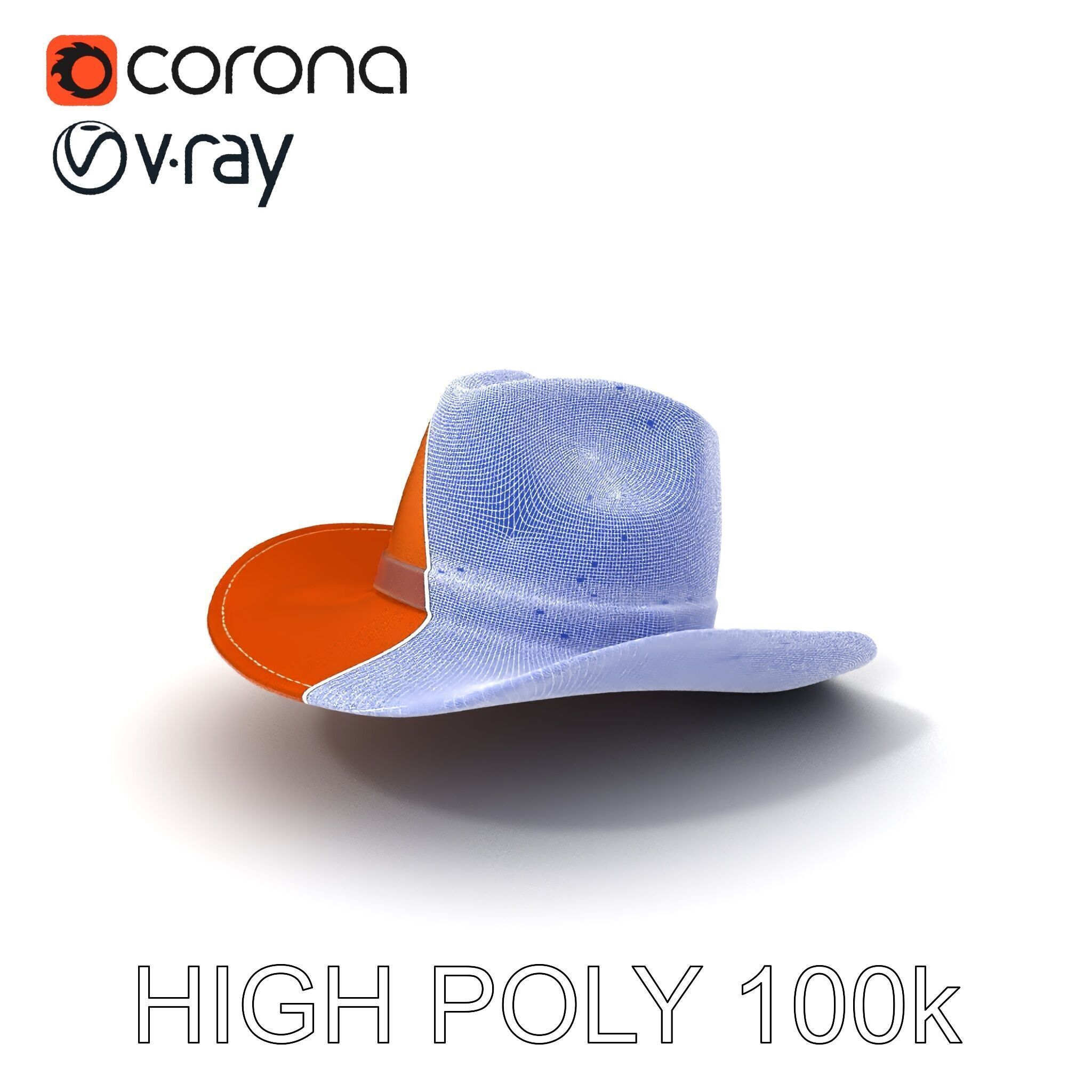 Cowboy Hat Leather Model Pack Low-poly 3D model_3